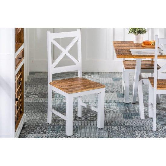 Whitewave Solid Wood Dining Chairs Set of Made of Mango Wood White R