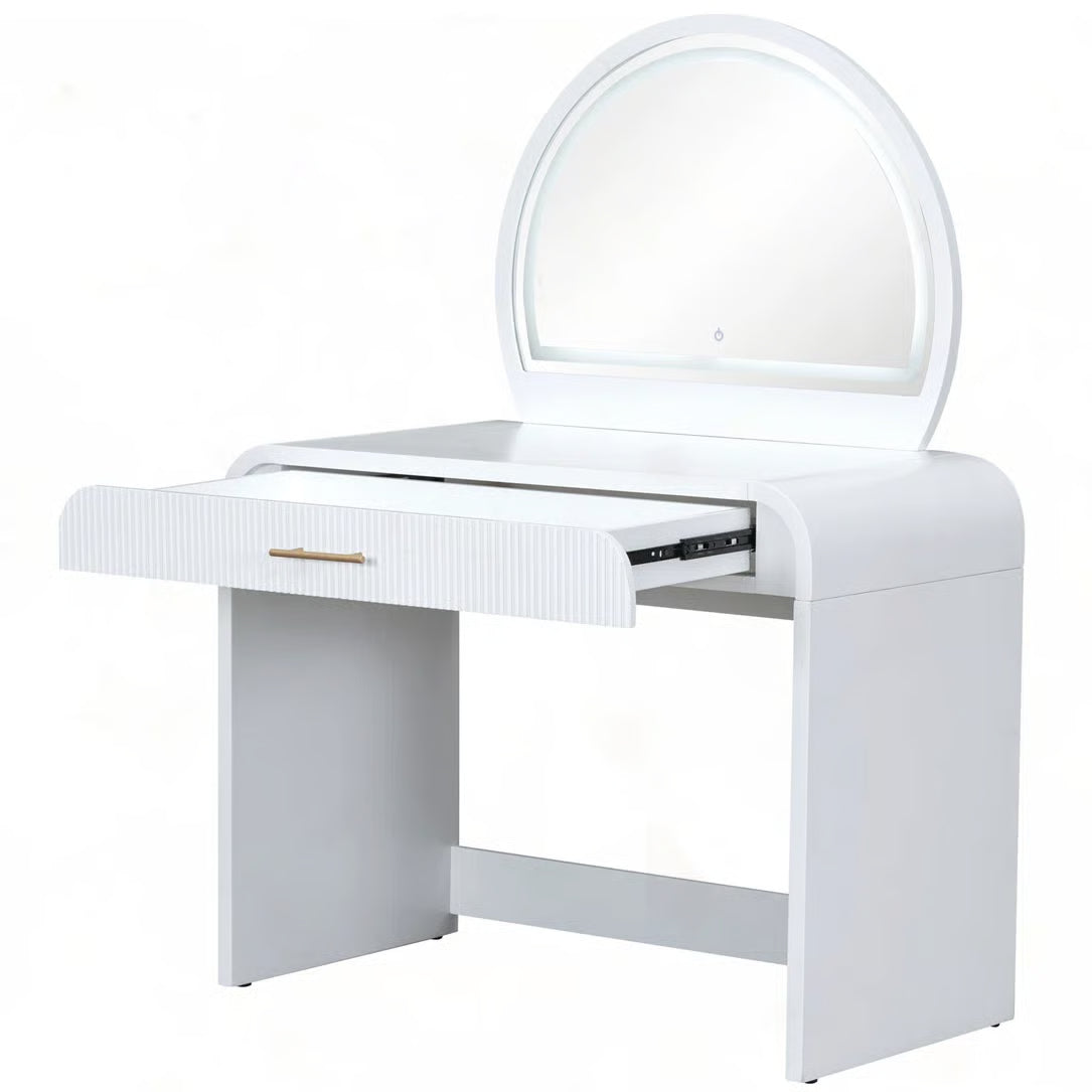 39" Lighted Vanity Table – Touch Screen LED Makeup Desk for Bedroom