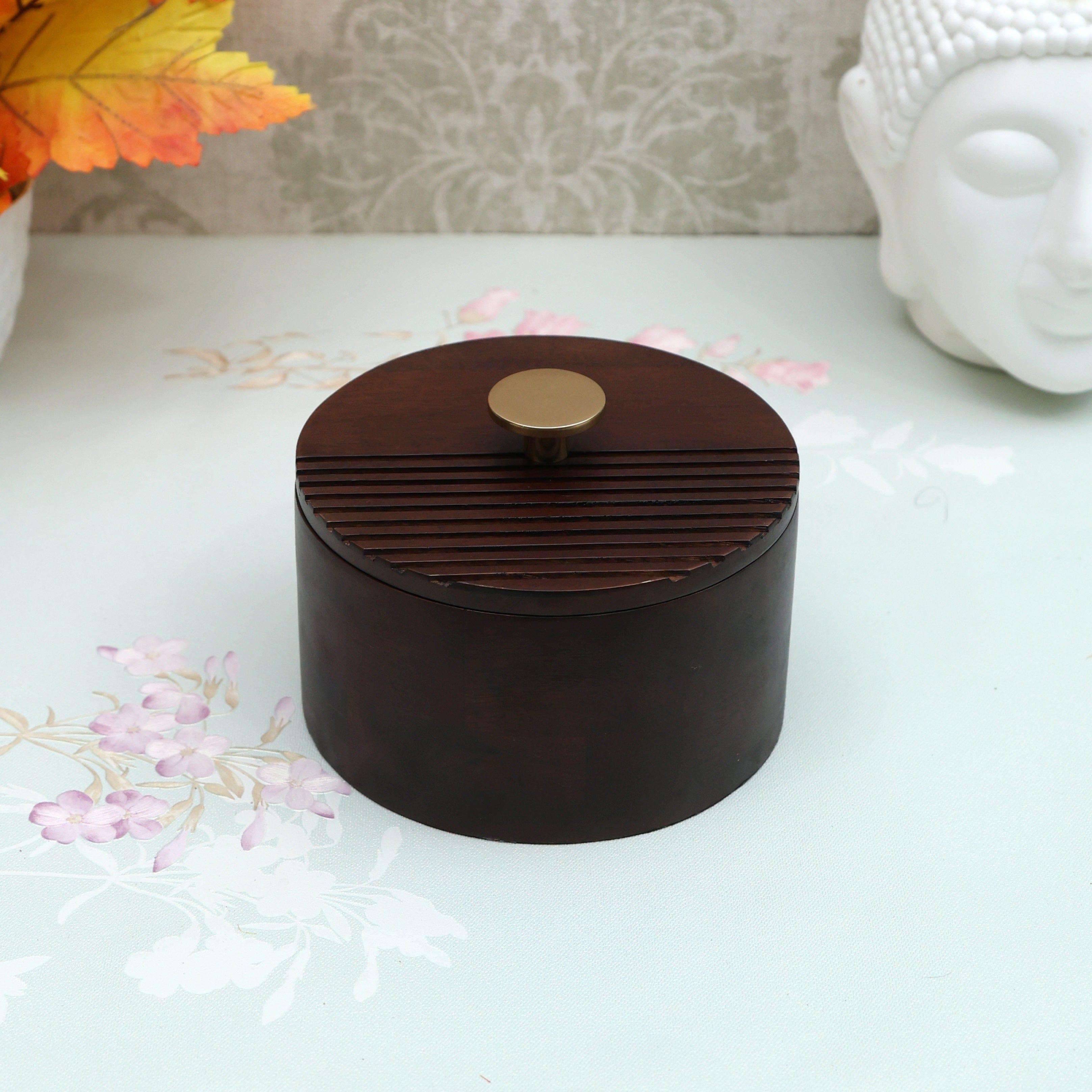 The Artisan's Stripes- Trinket Large Brown Box - Ouch Cart