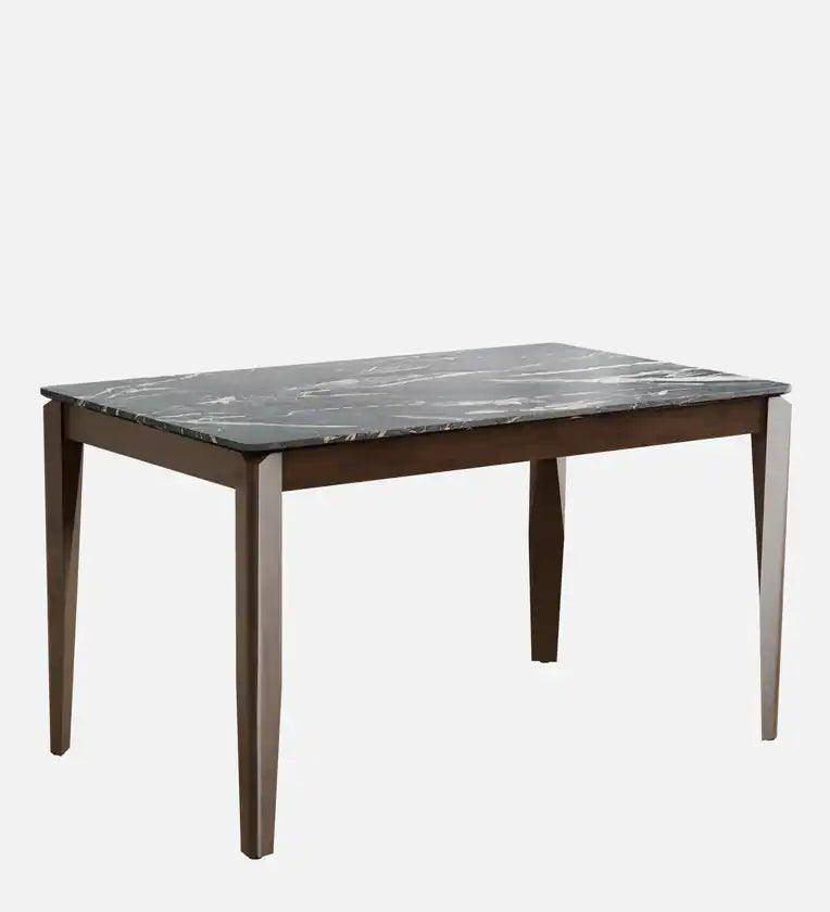 Solid Wood 4 Seater Dining Set In Marble Finish - Ouch Cart