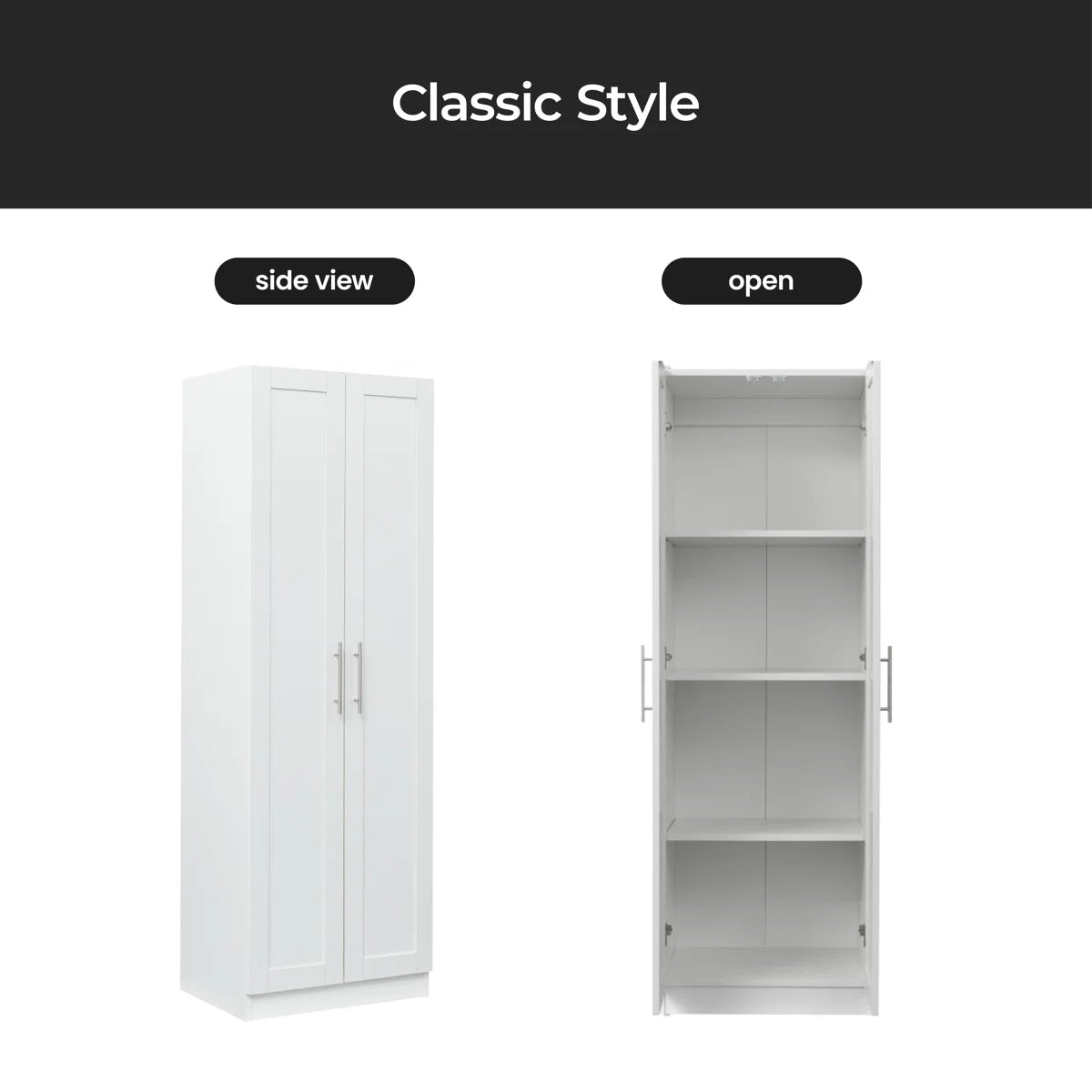 Blondean Bedroom Armoire – Space-Saving Wardrobe Closet with Ample Storage OUCH CART