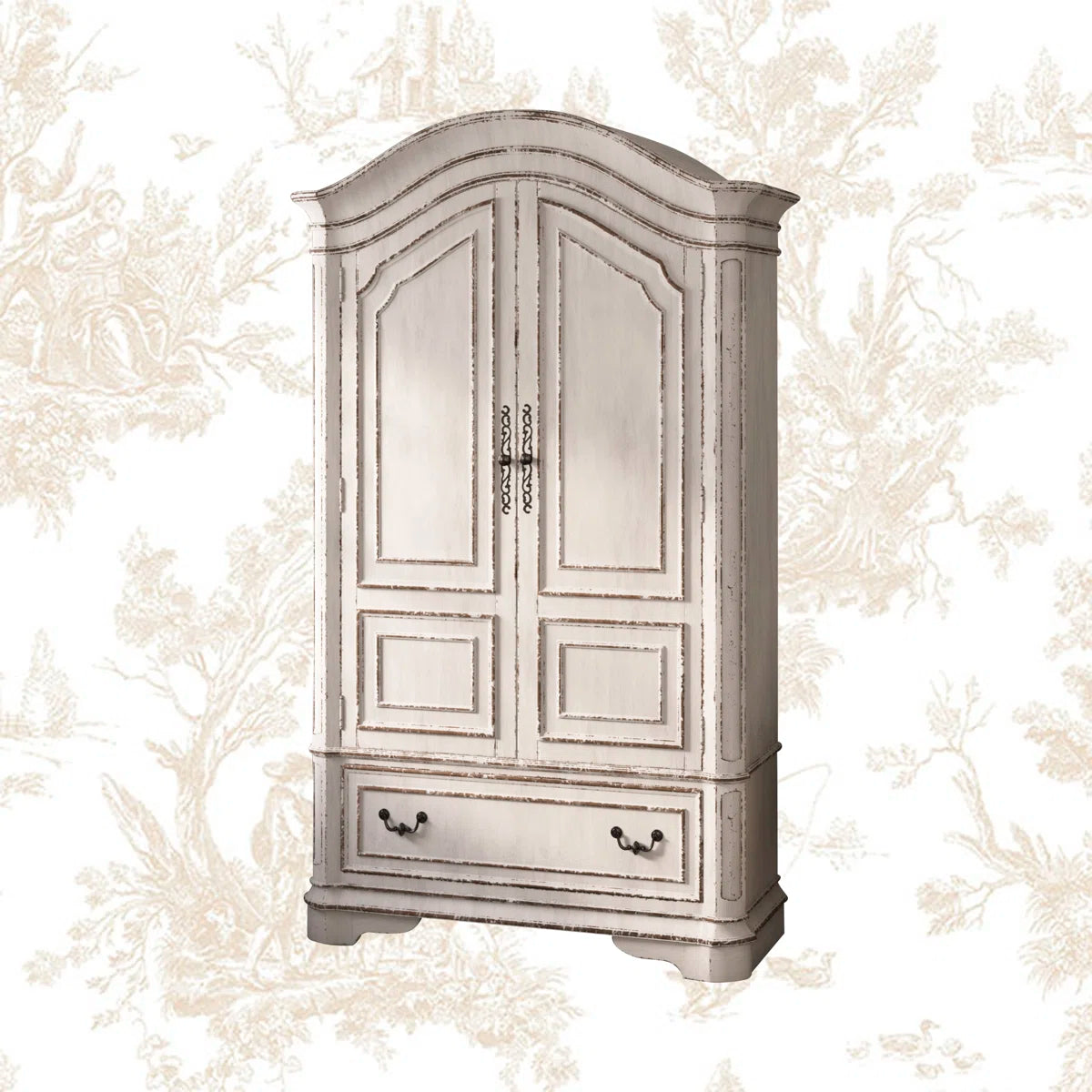 Casner Armoire Modern Bedroom Wardrobe Solid Wood Storage OUCH CART