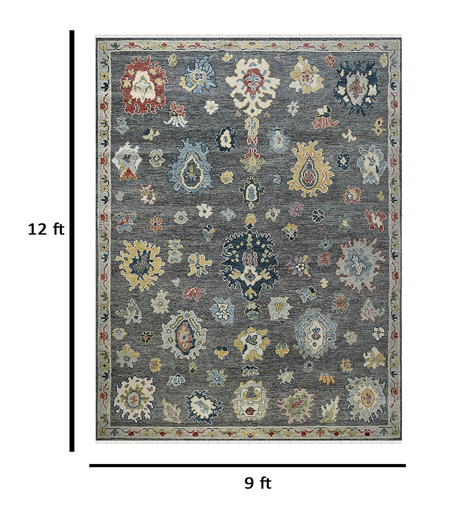 Jaigarh Traditional Pattern Hand Knotted Rectangle Anti-Skid Designer Carpet, Area Rug For Bed Room, Living Room - 9'X12' Saraswati Global