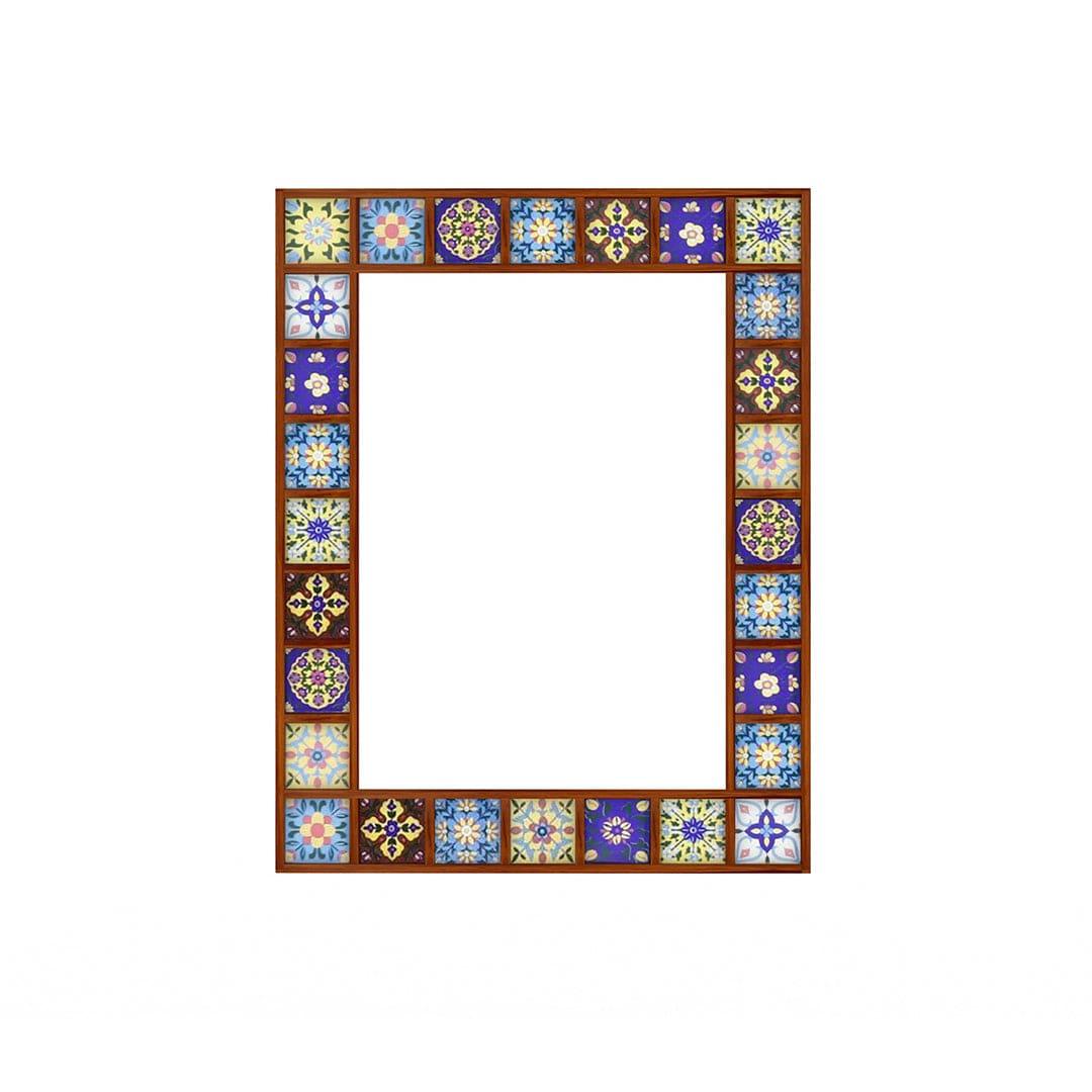 Boho Mirror With Sheesham Wood Frame - Ouch Cart