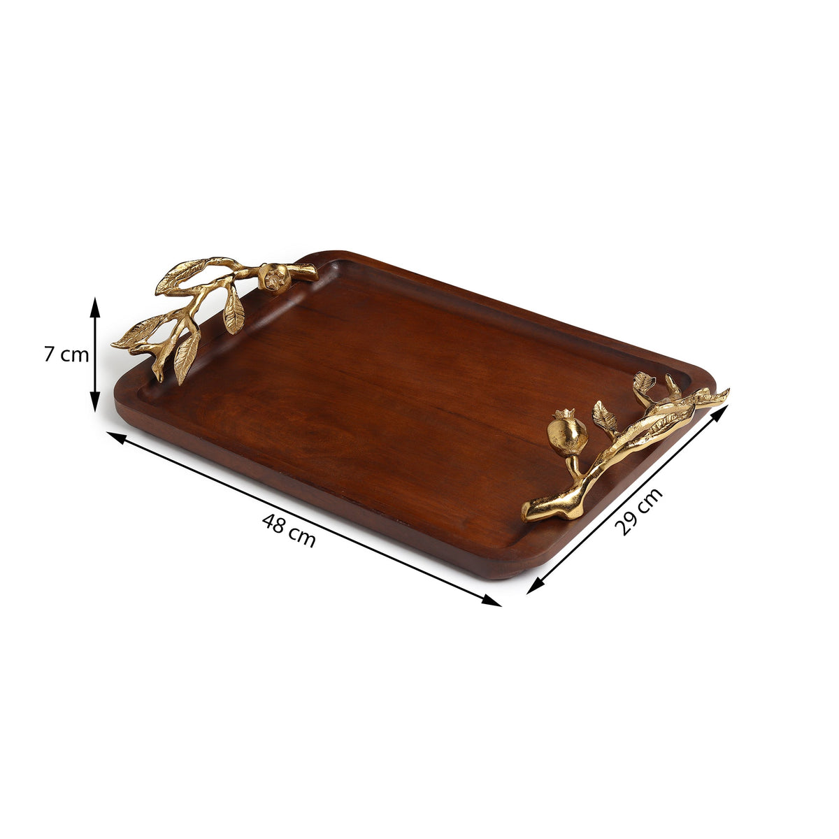 Pomegranate tray gold M.M.I. OVERSEAS