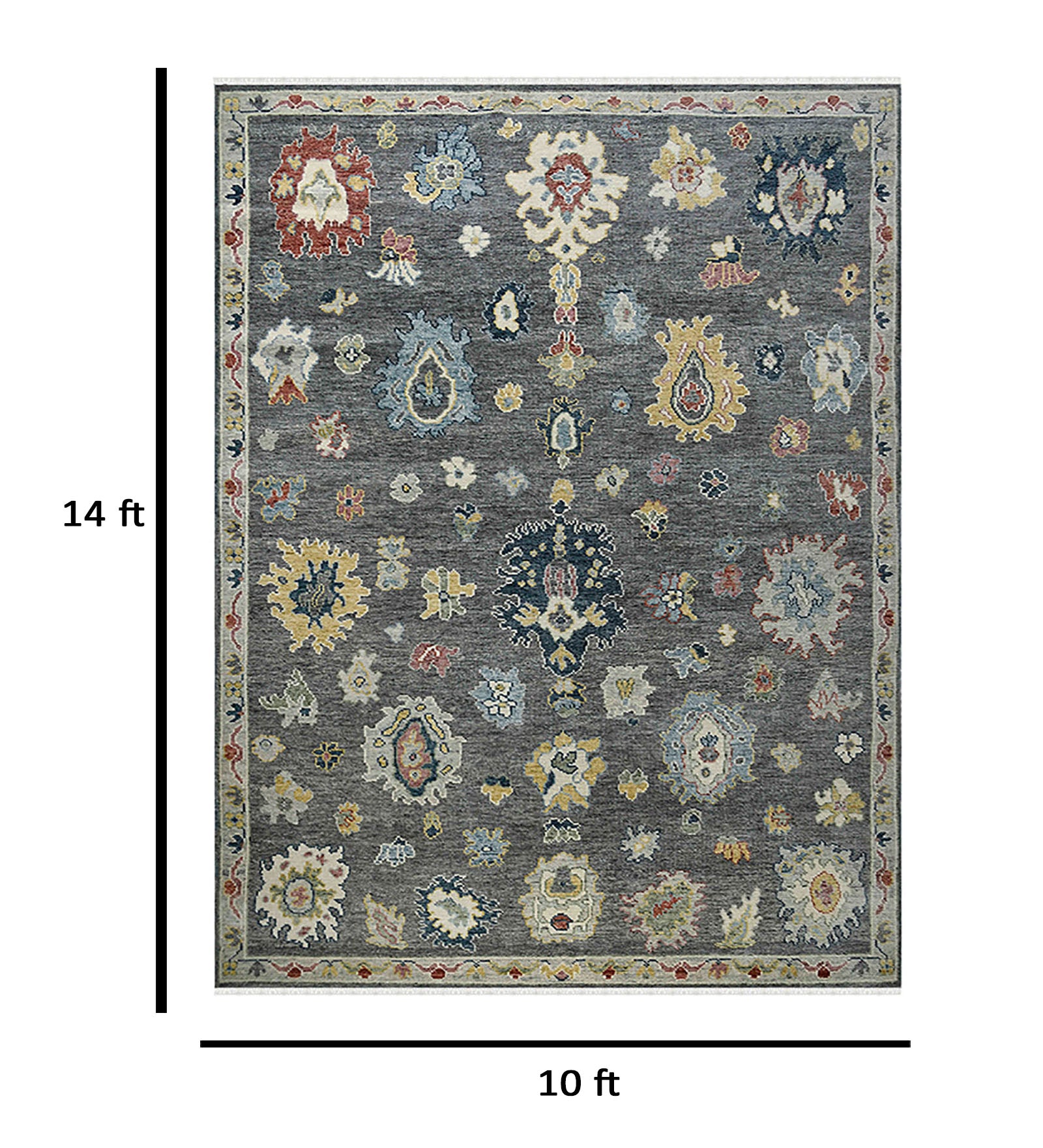Jaigarh Traditional Pattern Hand Knotted Rectangle Anti-Skid Designer Carpet, Area Rug For Bed Room, Living Room - 10'X14' Saraswati Global