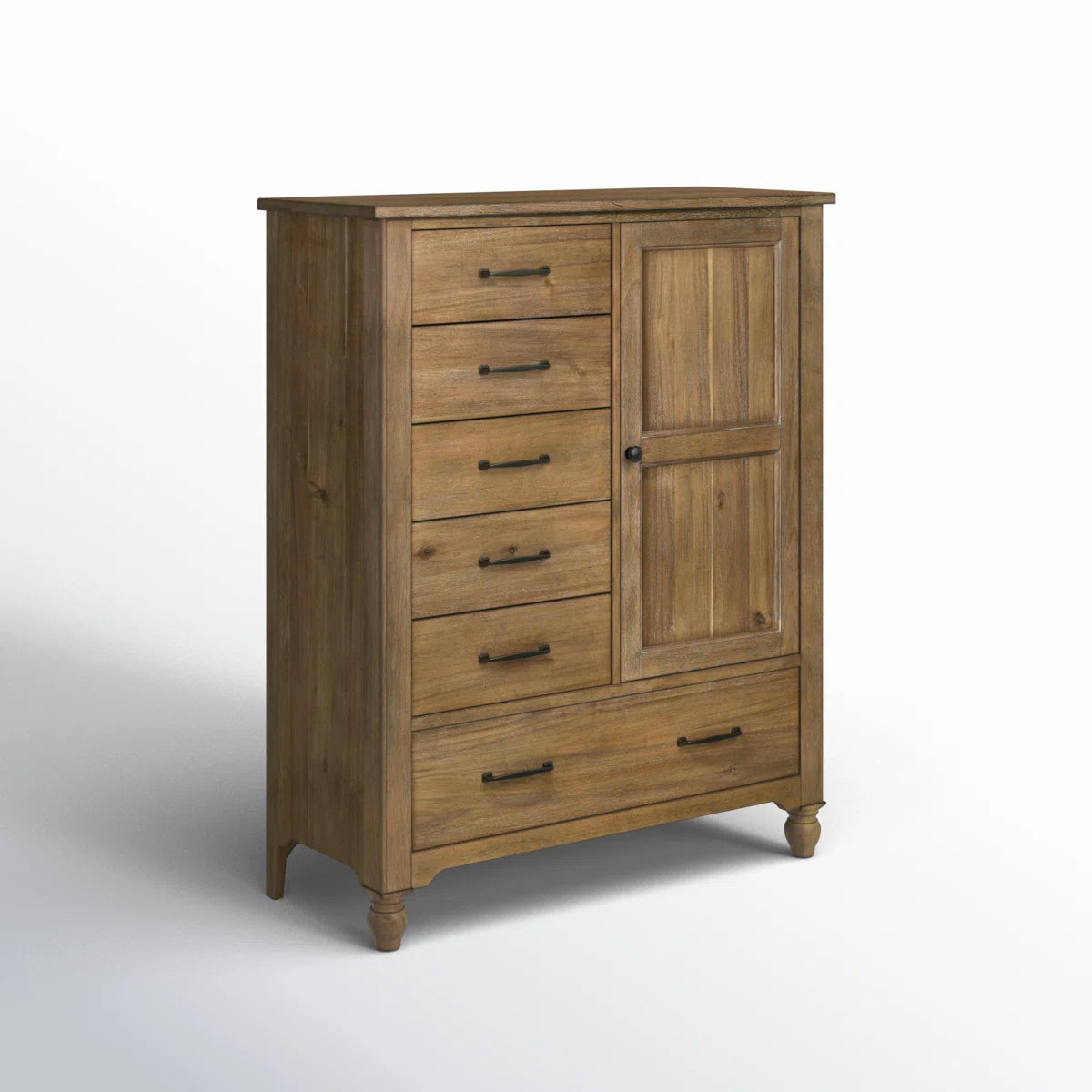 Edan Solid Wood Storage Armoire – Spacious Bedroom Wardrobe-OUCH CART | Wardrobe