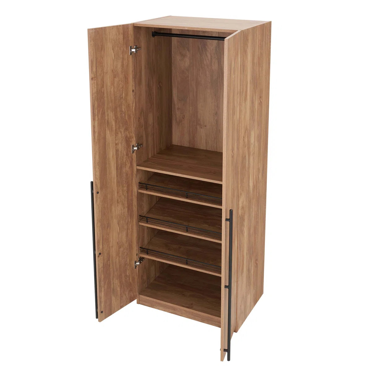 Lee 3.0 Freestanding Wardrobe Closet 1 Hanging Rod 3 Shoe Shelves 1 Basic Shelf-OUCH CART | Wardrobe