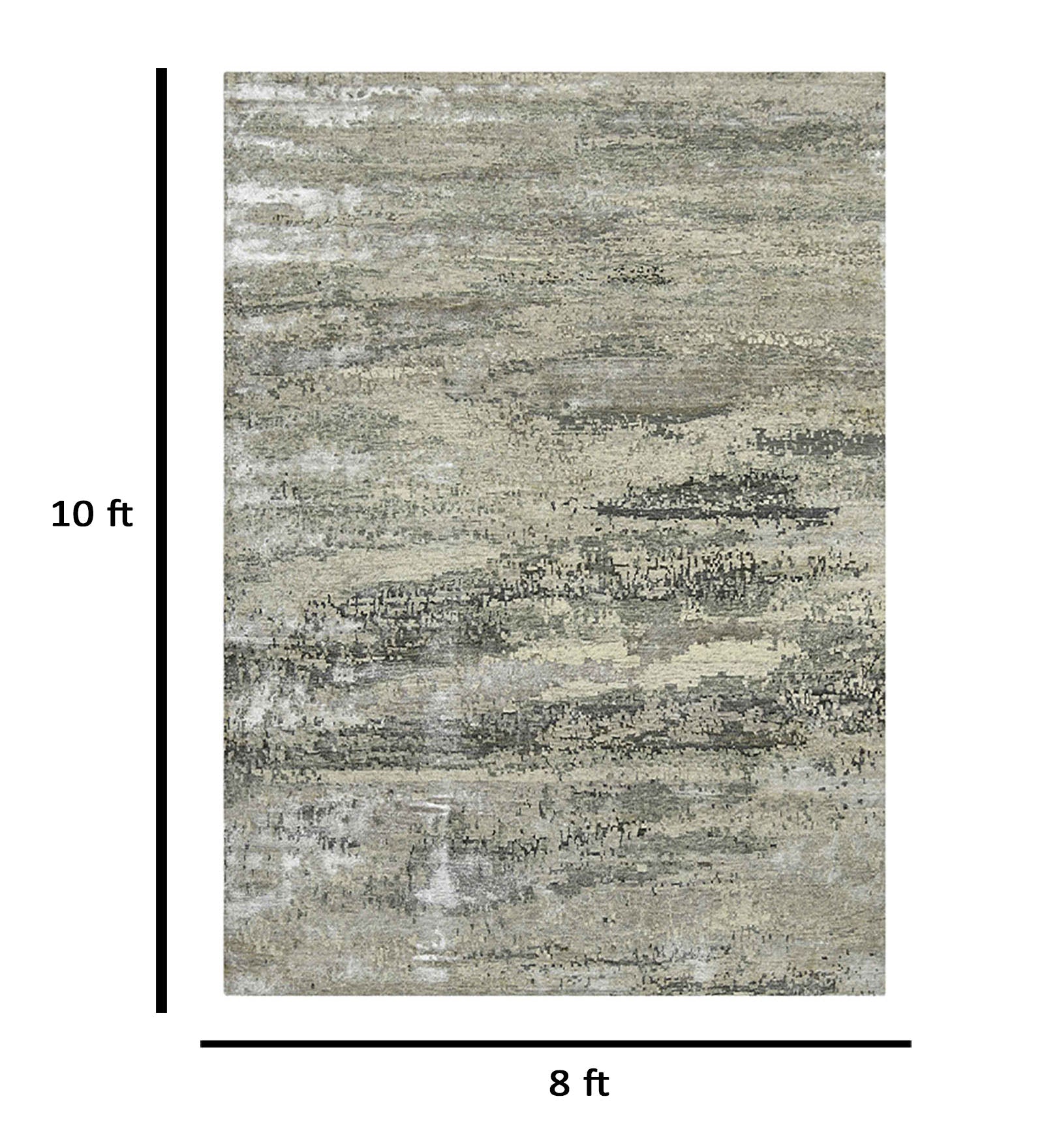Synergy Modern Pattern Hand Knotted Rectangle Anti-Skid Designer Carpet, Area Rug For Bed Room, Living Room - 8'X10'