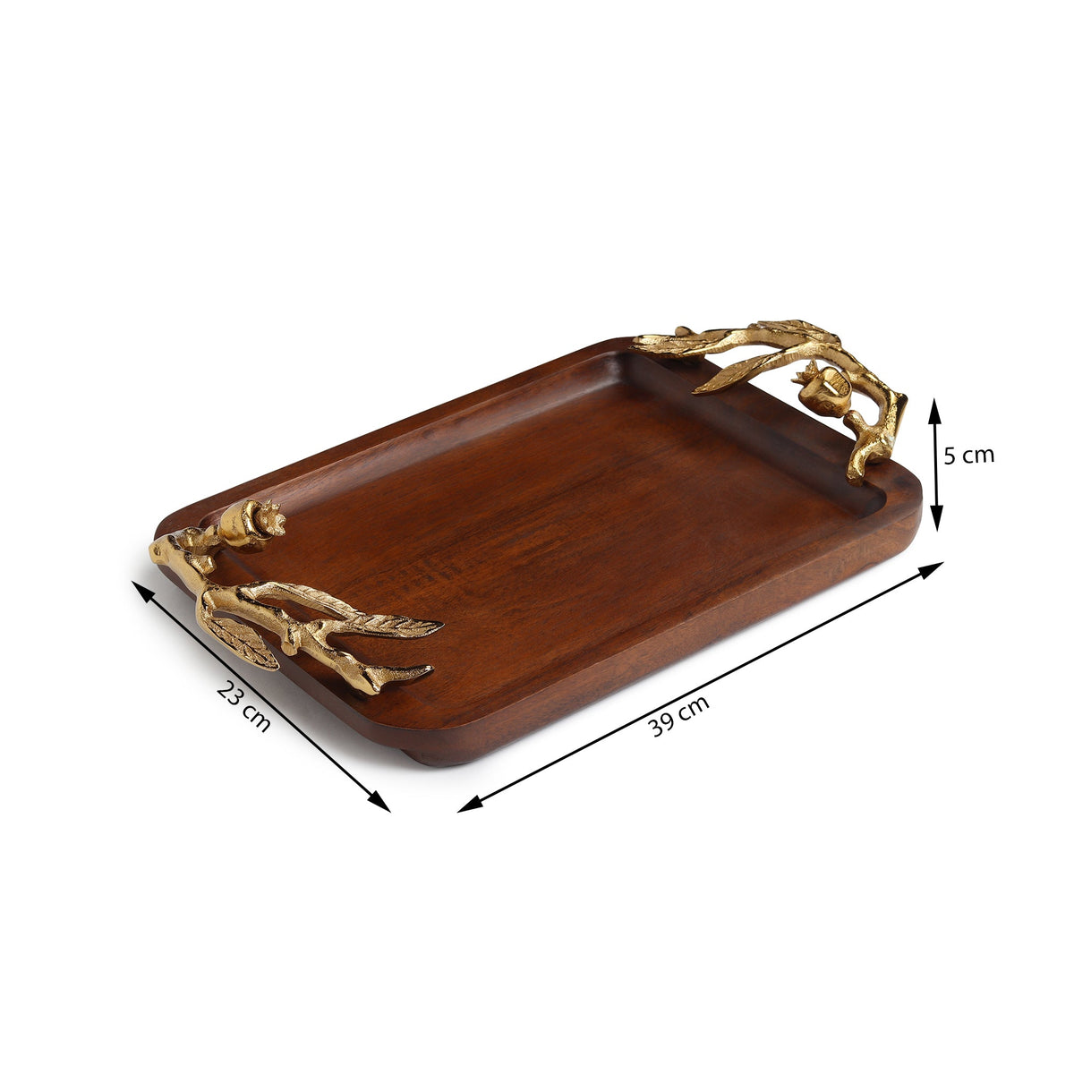 Pomegranate tray gold M.M.I. OVERSEAS