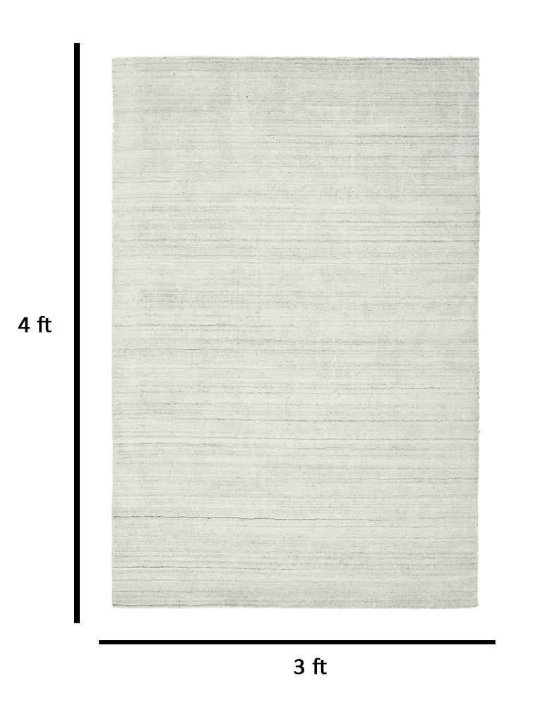 Blend Solid Pattern Hand Woven Rectangle Anti-Skid Designer Carpet, Prayer Rug For Office Cabins, Small Living Spaces - 2.8'X3.11' Saraswati Global