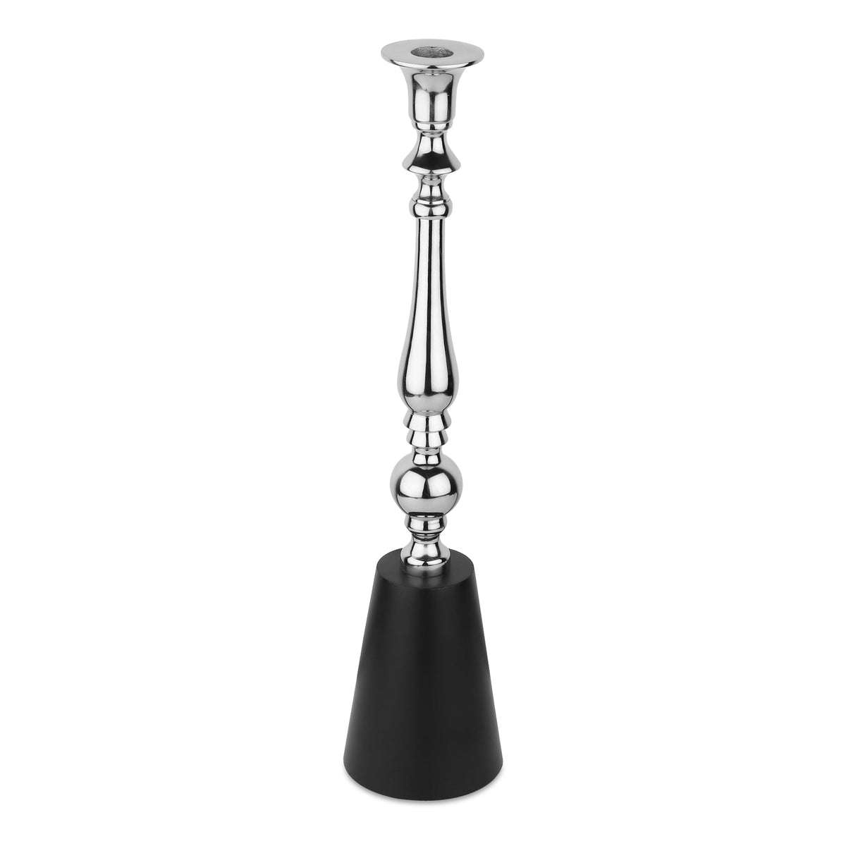 The Valora Candle Holders Silver Black Set M.M.I. OVERSEAS