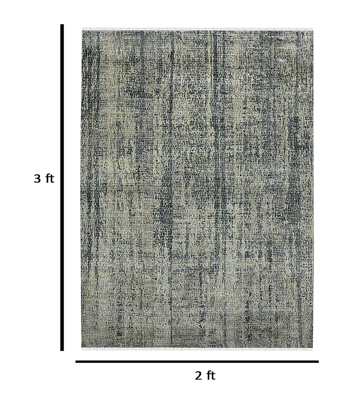 Emerald Modern Pattern Hand Knotted Rectangle Anti-Skid Designer Carpet, Prayer Rug For Office Cabins, Small Living Spaces - 2'X3' Saraswati Global