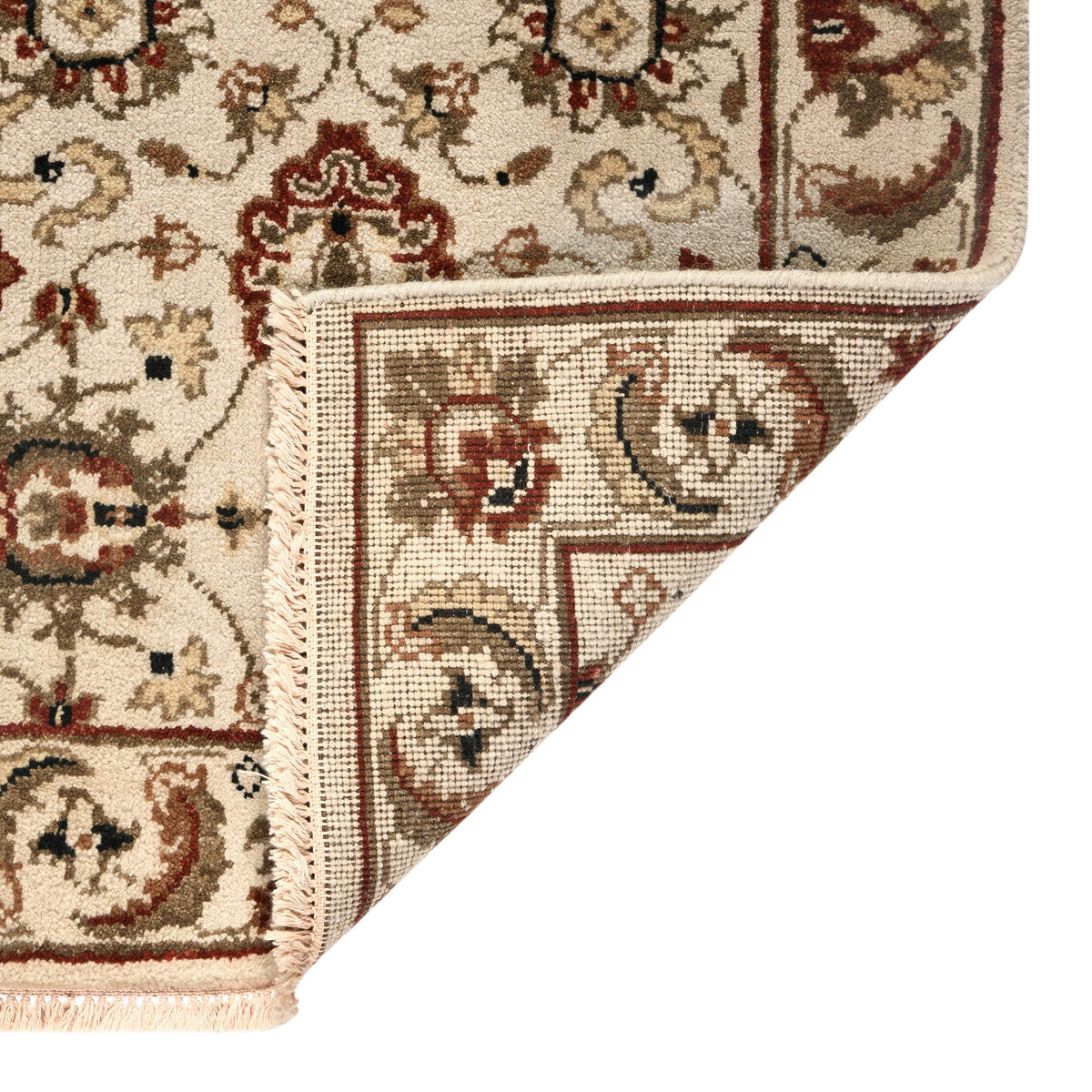 Luxor Classic Pattern Hand Knotted Rectangle Anti-Skid Designer Carpet, Prayer Rug For Office Cabins, Small Living Spaces - 2'X3' Saraswati Global