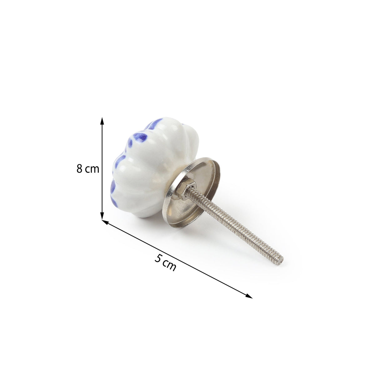 Bleu Flora Knob set of 6 M.M.I. OVERSEAS