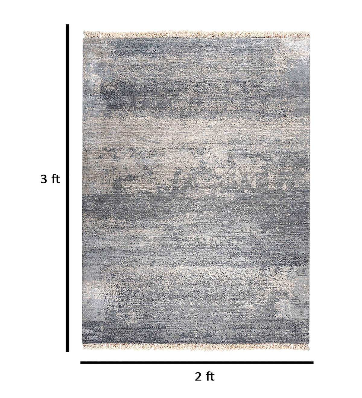 Dazzle Modern Pattern Hand Knotted Rectangle Anti-Skid Designer Carpet, Prayer Rug For Office Cabins, Small Living Spaces - 2'x3' Saraswati Global