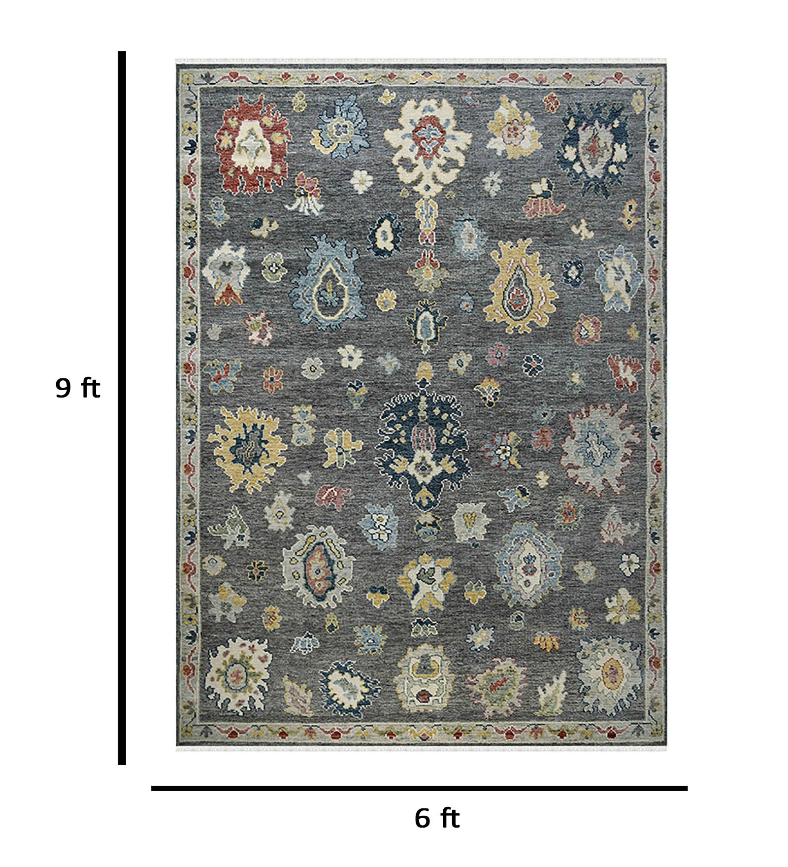Jaigarh Traditional Pattern Hand Knotted Rectangle Anti-Skid Designer Carpet, Area Rug For Bed Room, Living Room - 6'x9'