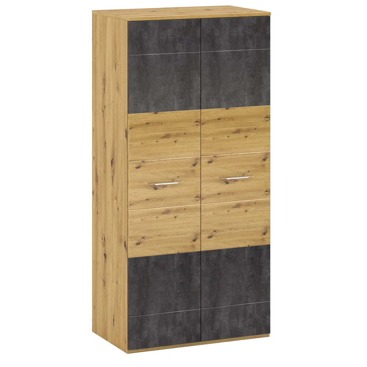 Aarib Bedroom Armoire – Contemporary Wooden Closet for Organized Storage OUCH CART