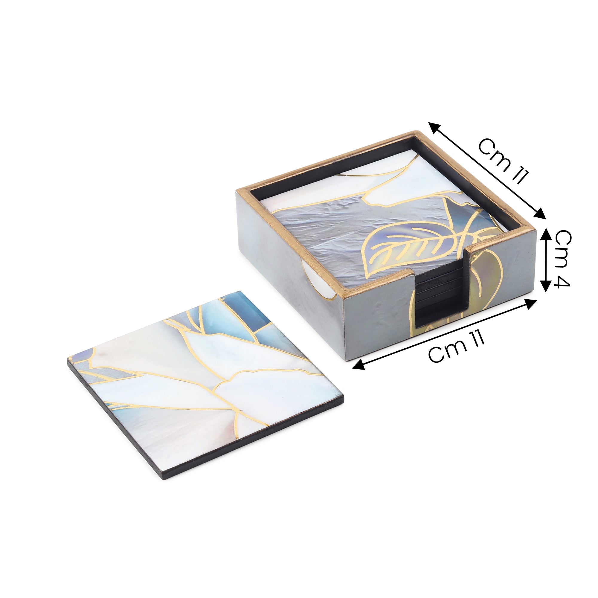 Azure Whisper Coaster Set of 4 M.M.I. OVERSEAS