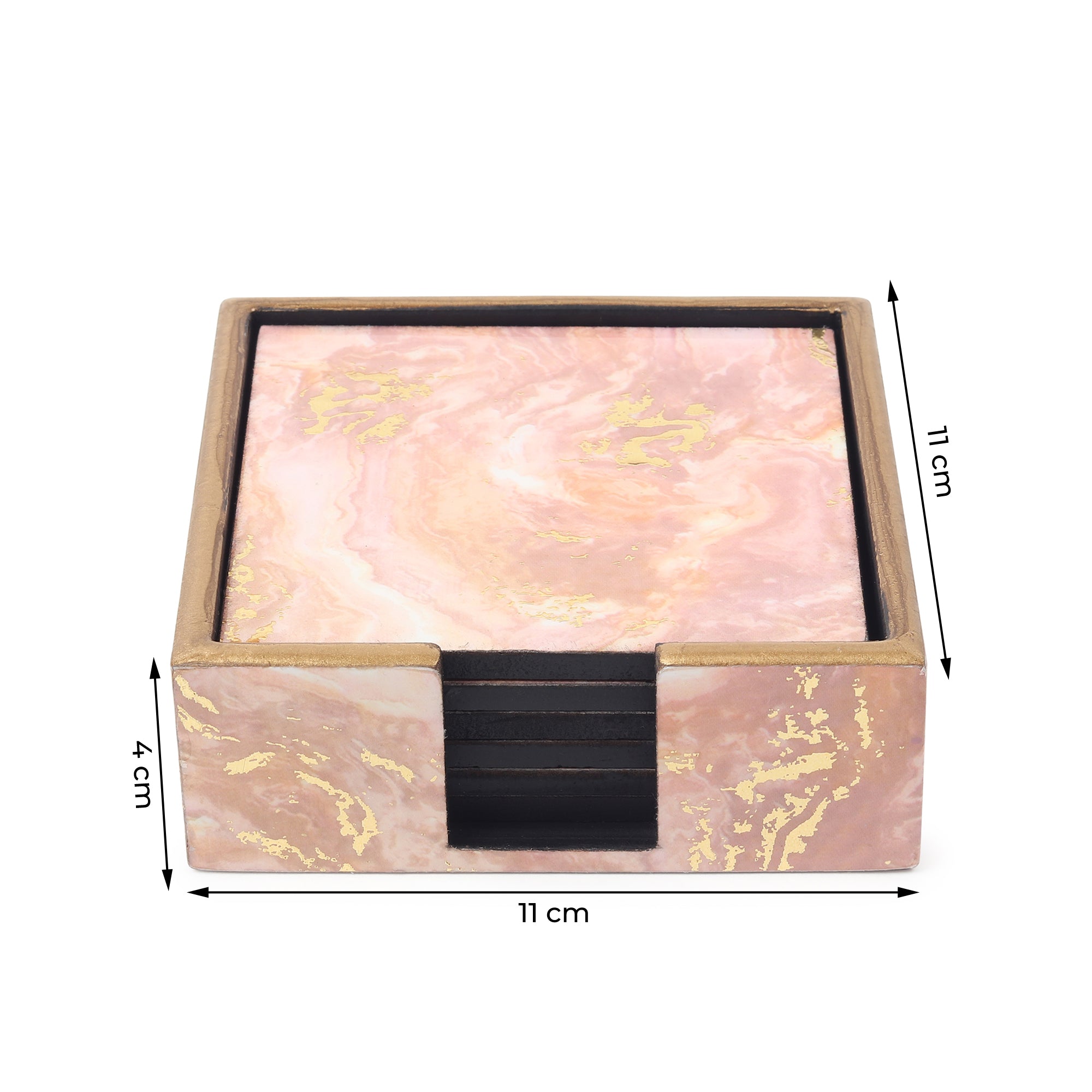 Rosa Perlino Coaster Set of 4 - Ouchcart