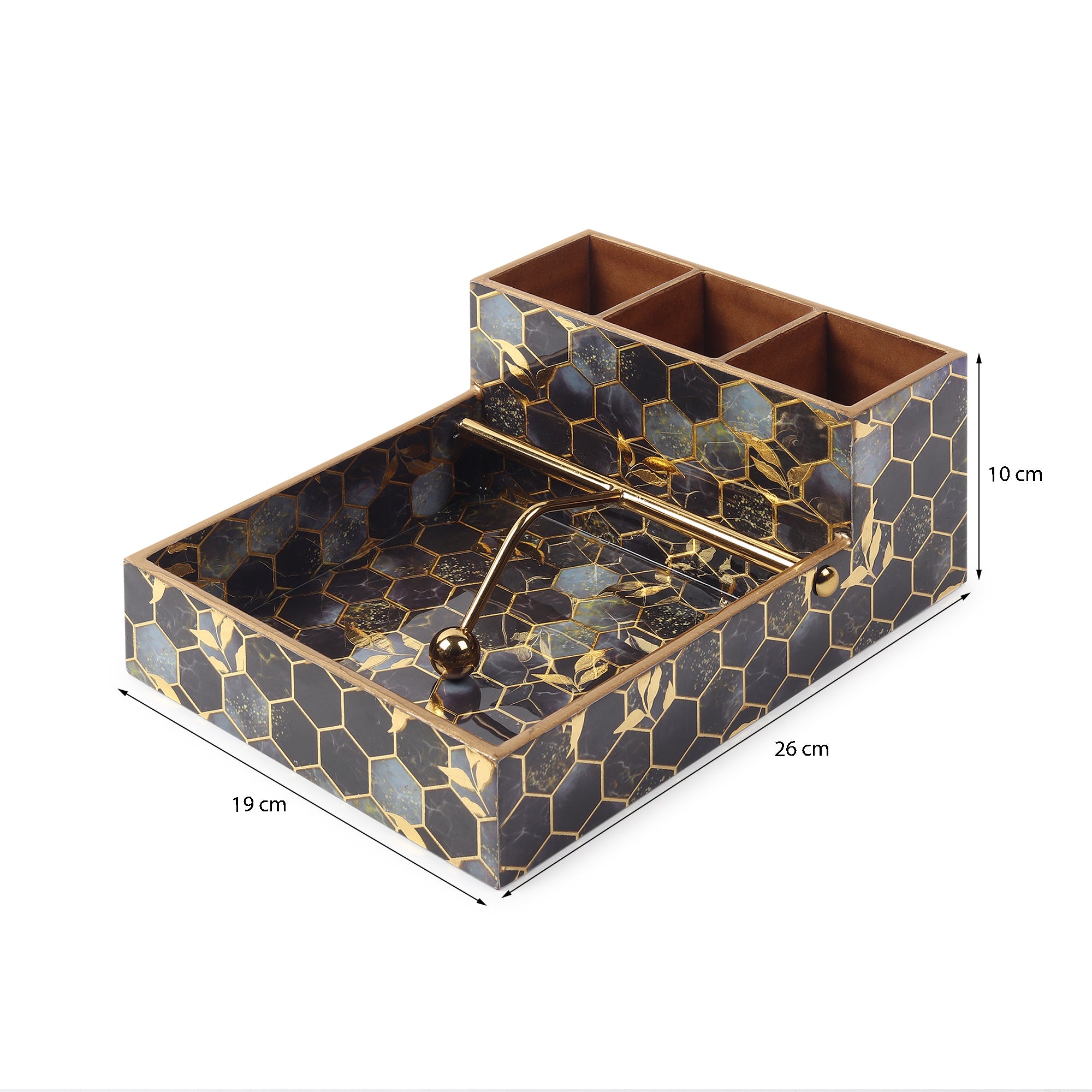 Gilded Hive Cutlery and Tissue Holder