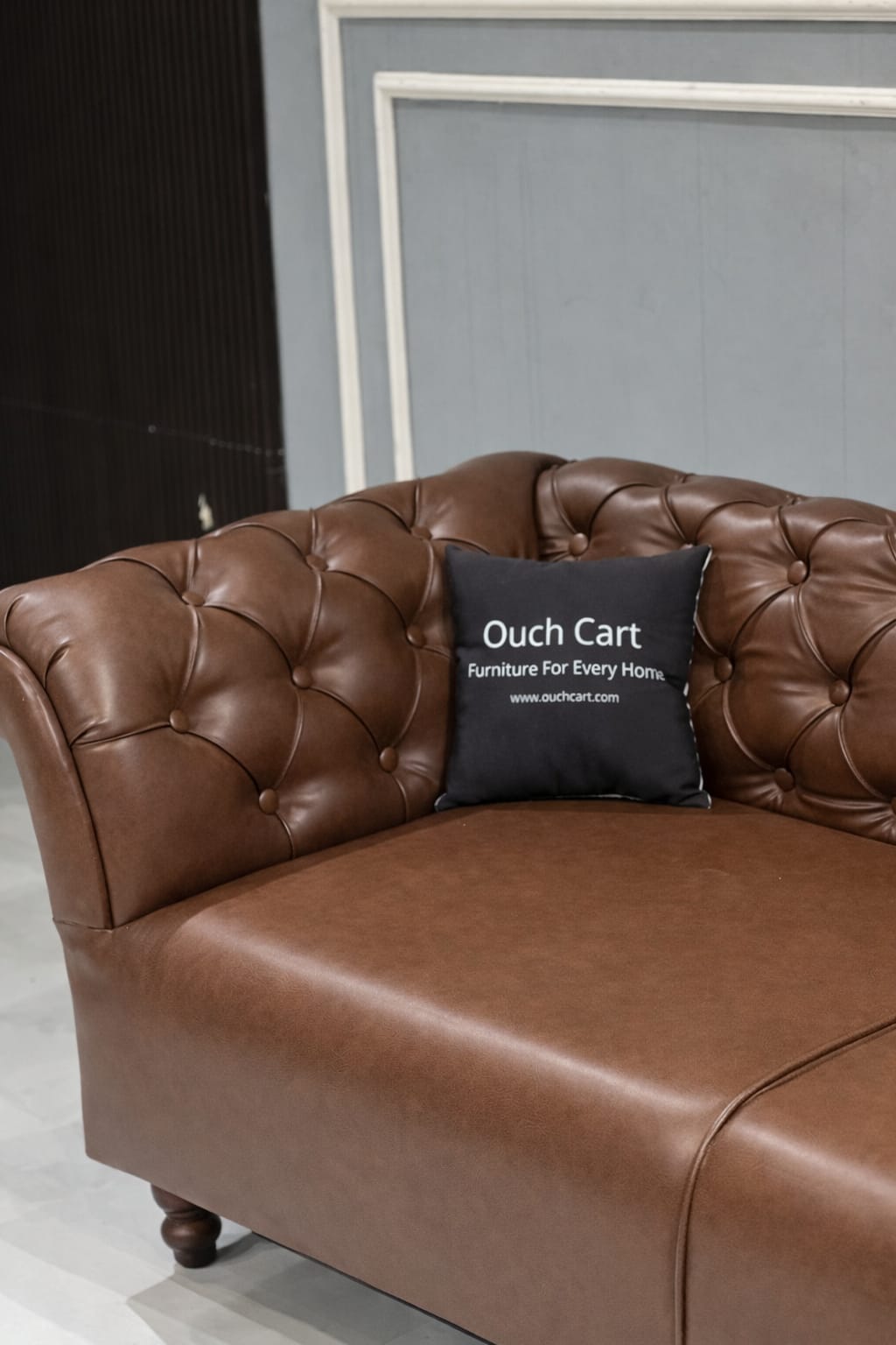 Rolled Arm Back Tufted Chesterfield Sofa OUCH CART