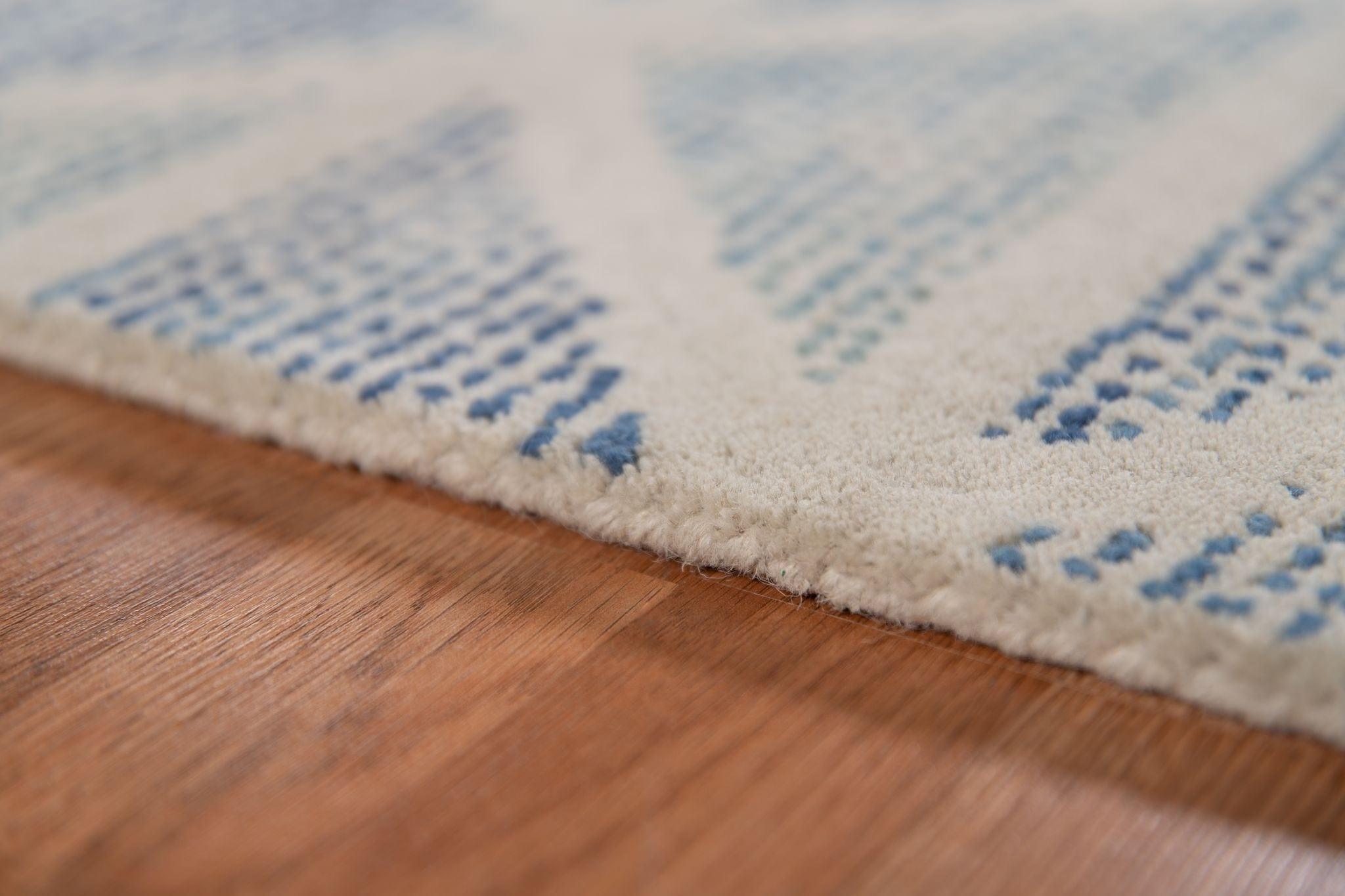 Smoke Gray Wool Vector 5x8 Feet Hand-Tufted Carpet - Rug - Ouch Cart