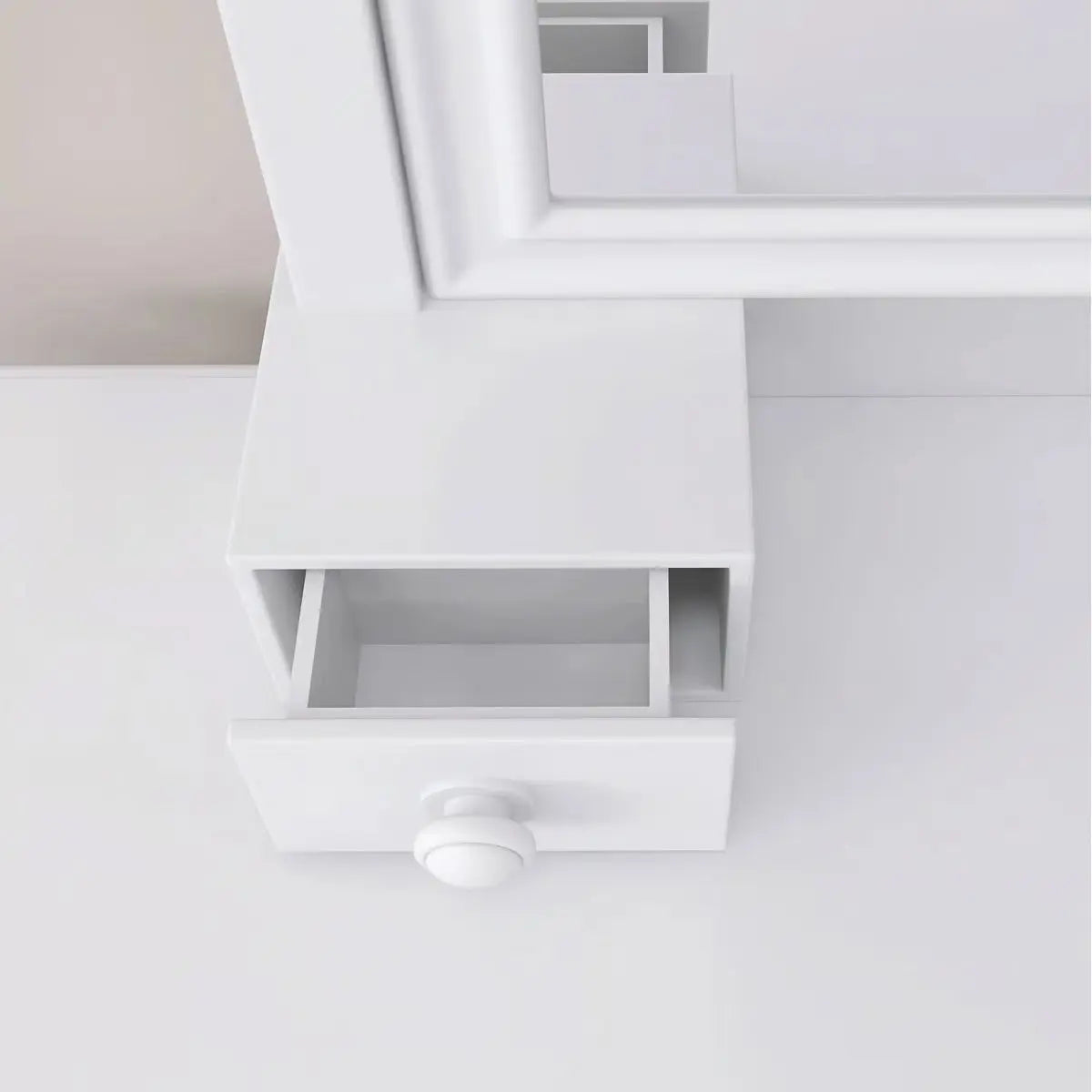 Elegant 44.4" Makeup Vanity Desk – Large Mirror & Convenient Drawer-OUCH CART Dressing table