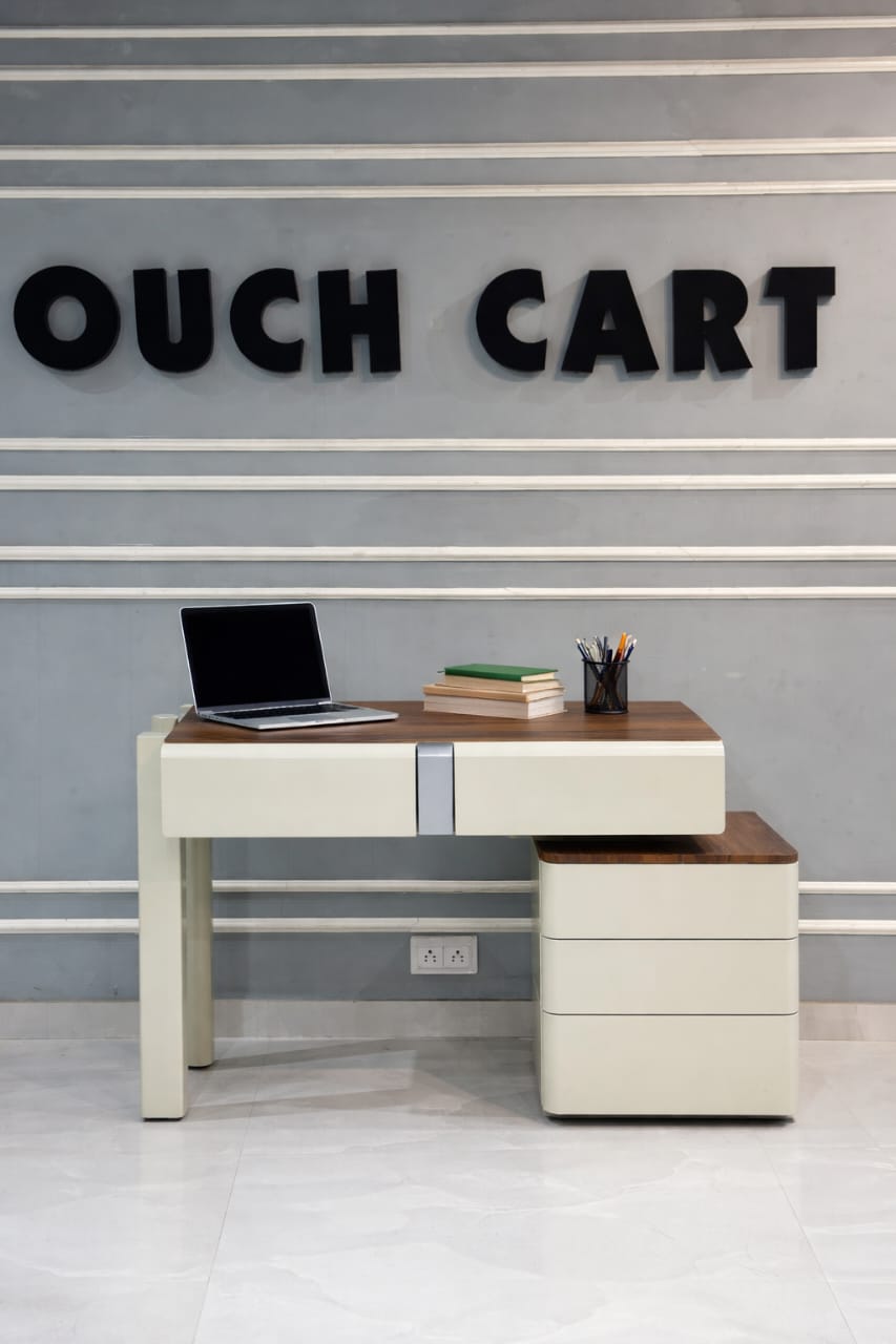 Modern Two-Tone Office Desk with Drawer Storage | Contemporary Study Table