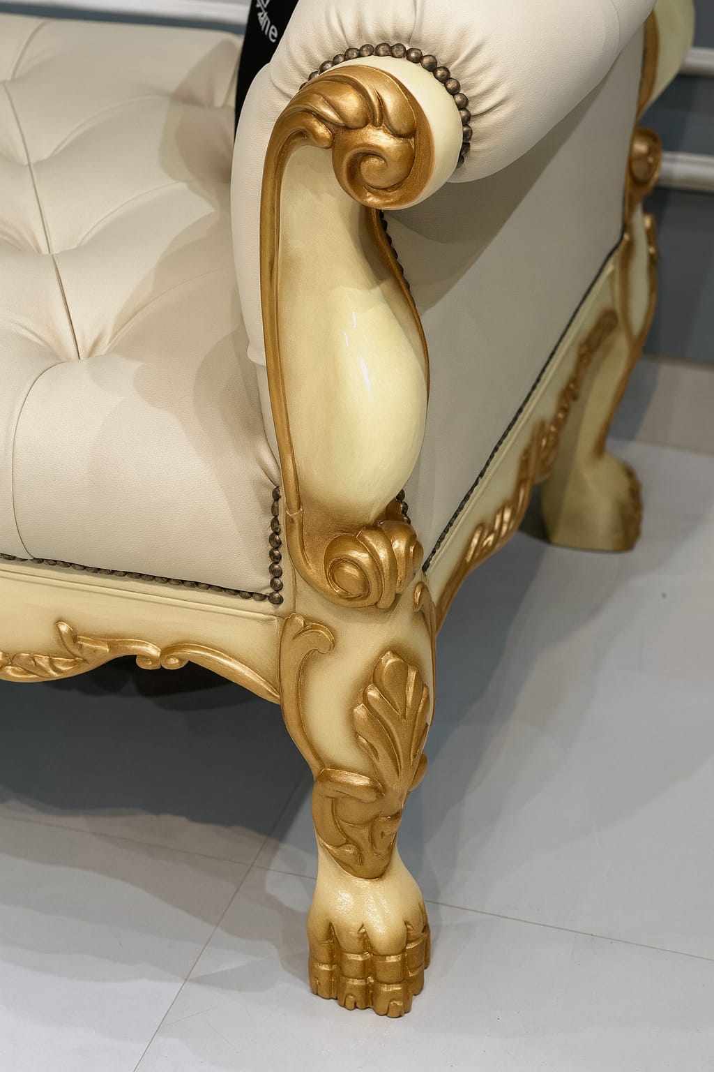 Lissandra Upholstered Bench Golden OUCH CART