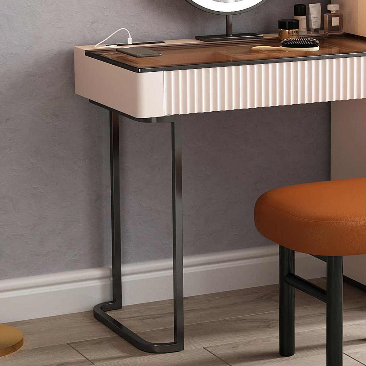 47'' High-quality Makeup Vanity set,Power Outle- OUCH CART | Dressing table