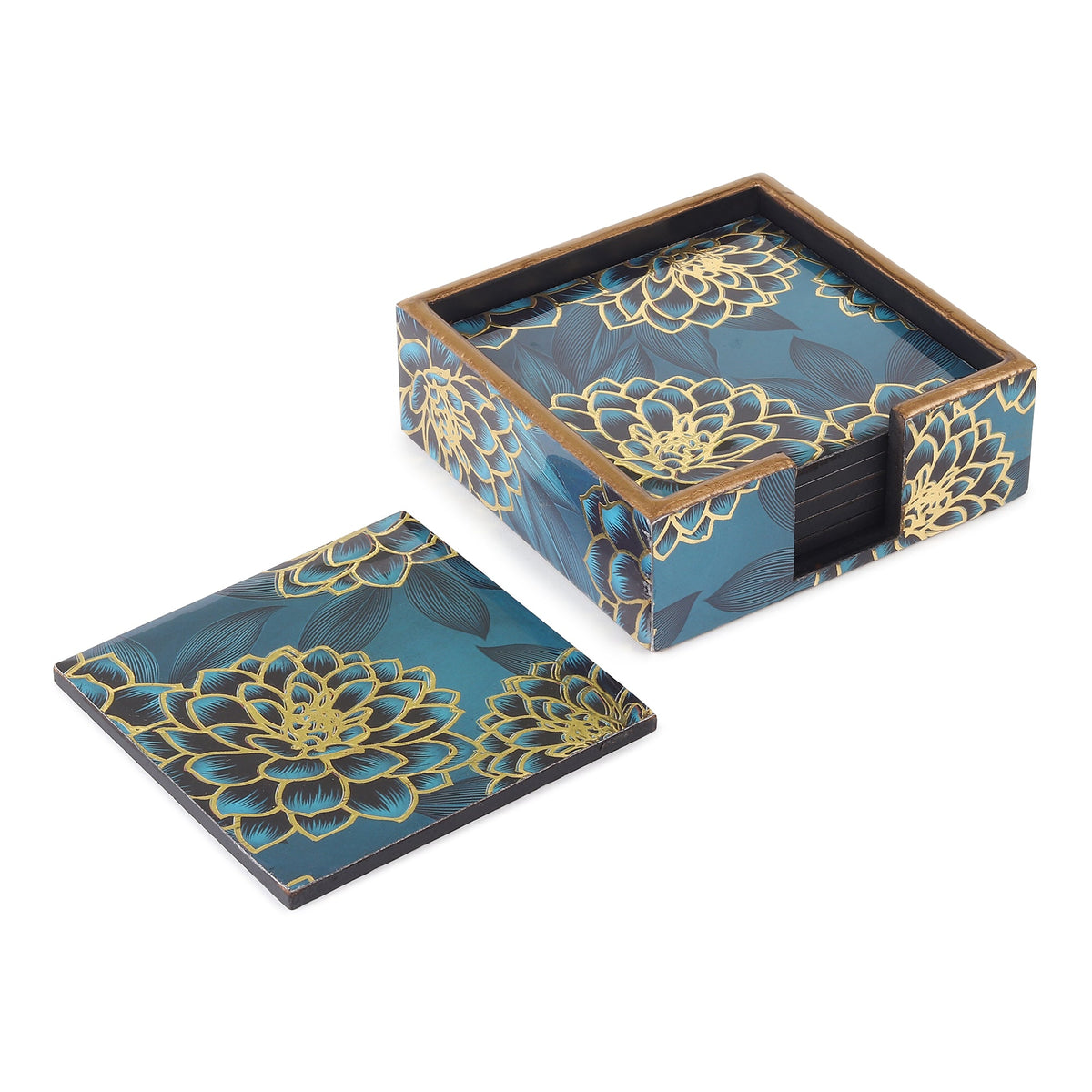 Sapphire Wreath Coaster Set of 4 M.M.I. OVERSEAS