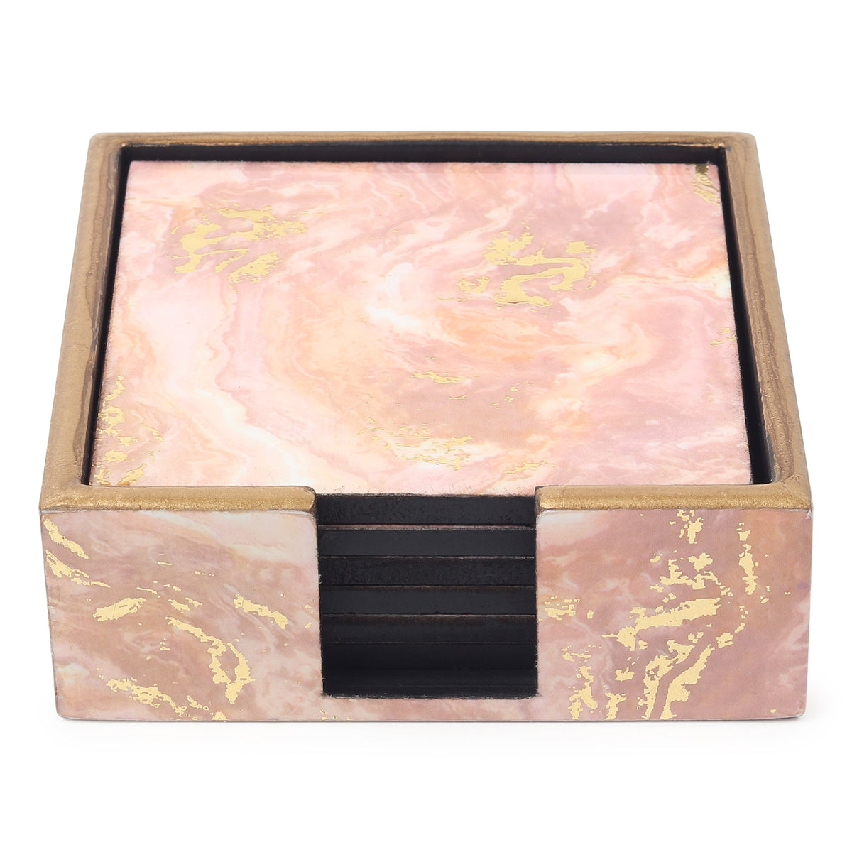 Rosa Perlino Coaster Set of 4 M.M.I. OVERSEAS