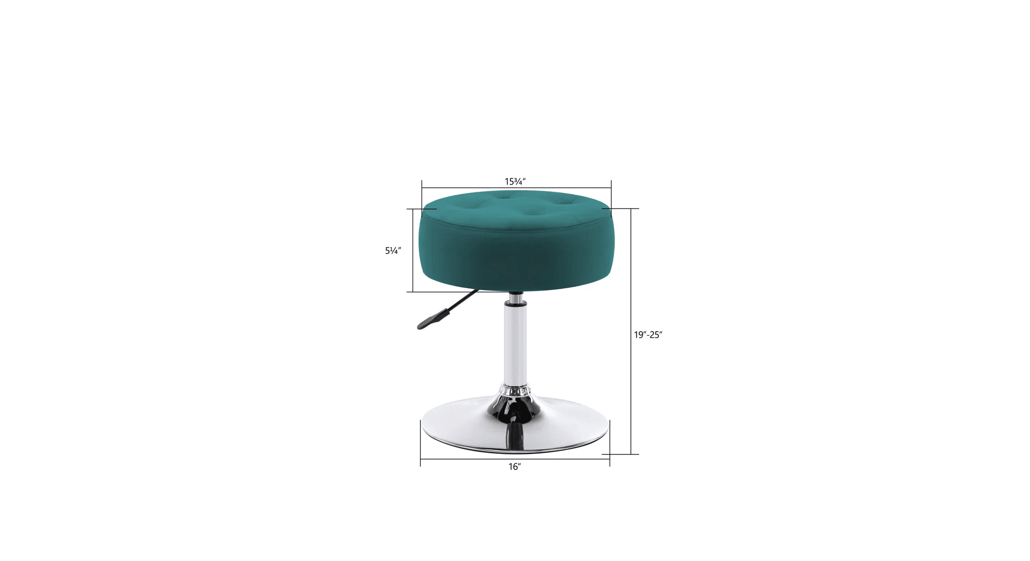 DERIA VANITY STOOL GREEN - Ouch Cart