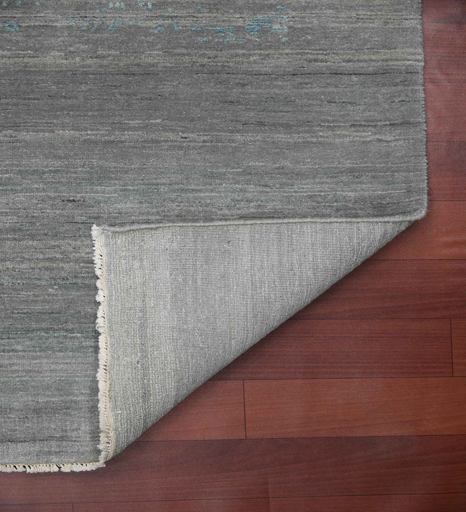 Pearl Transitional Pattern Hand Knotted Rectangle Anti-Skid Designer Carpet, Prayer Rug For Office Cabins, Small Living Spaces - 2'X3'