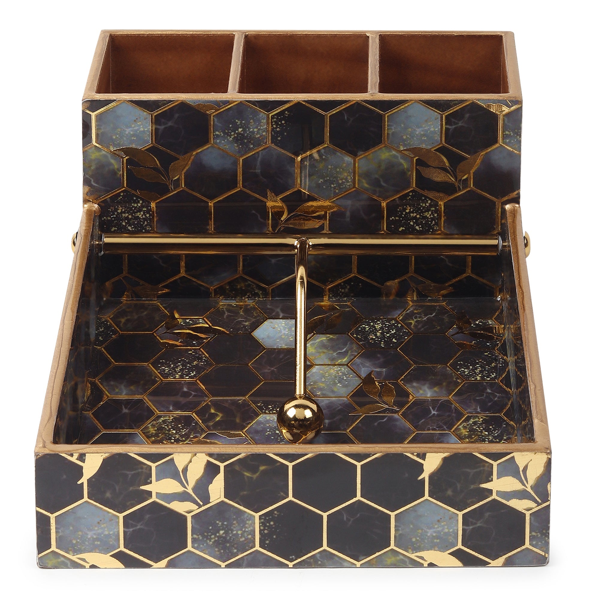 Gilded Hive Cutlery and Tissue Holder M.M.I. OVERSEAS