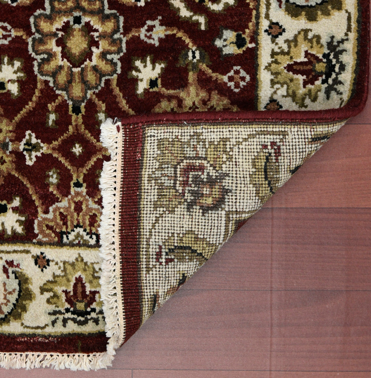 Luxor Classic Pattern Hand Knotted Rectangle Anti-Skid Designer Carpet, Prayer Rug For Office Cabins, Small Living Spaces - 2'X3' Saraswati Global