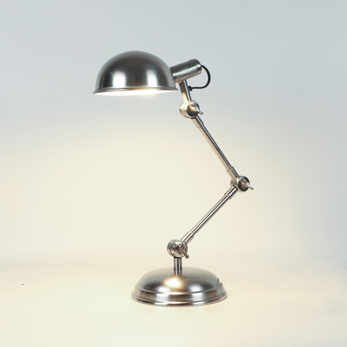 "Fergal Poulsen" Triple Adjustable lamp In Matt Pewter silver finish