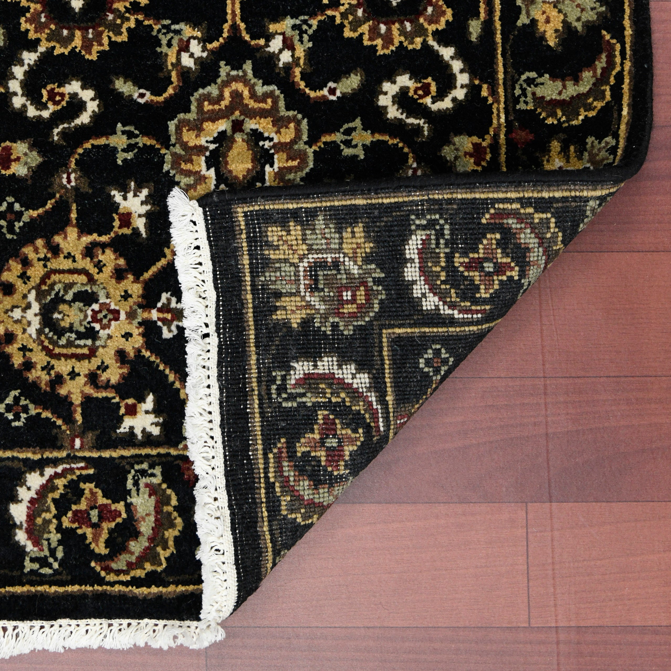 Luxor Classic Pattern Hand Knotted Rectangle Anti-Skid Designer Carpet, Prayer Rug For Office Cabins, Small Living Spaces - 2'X3'