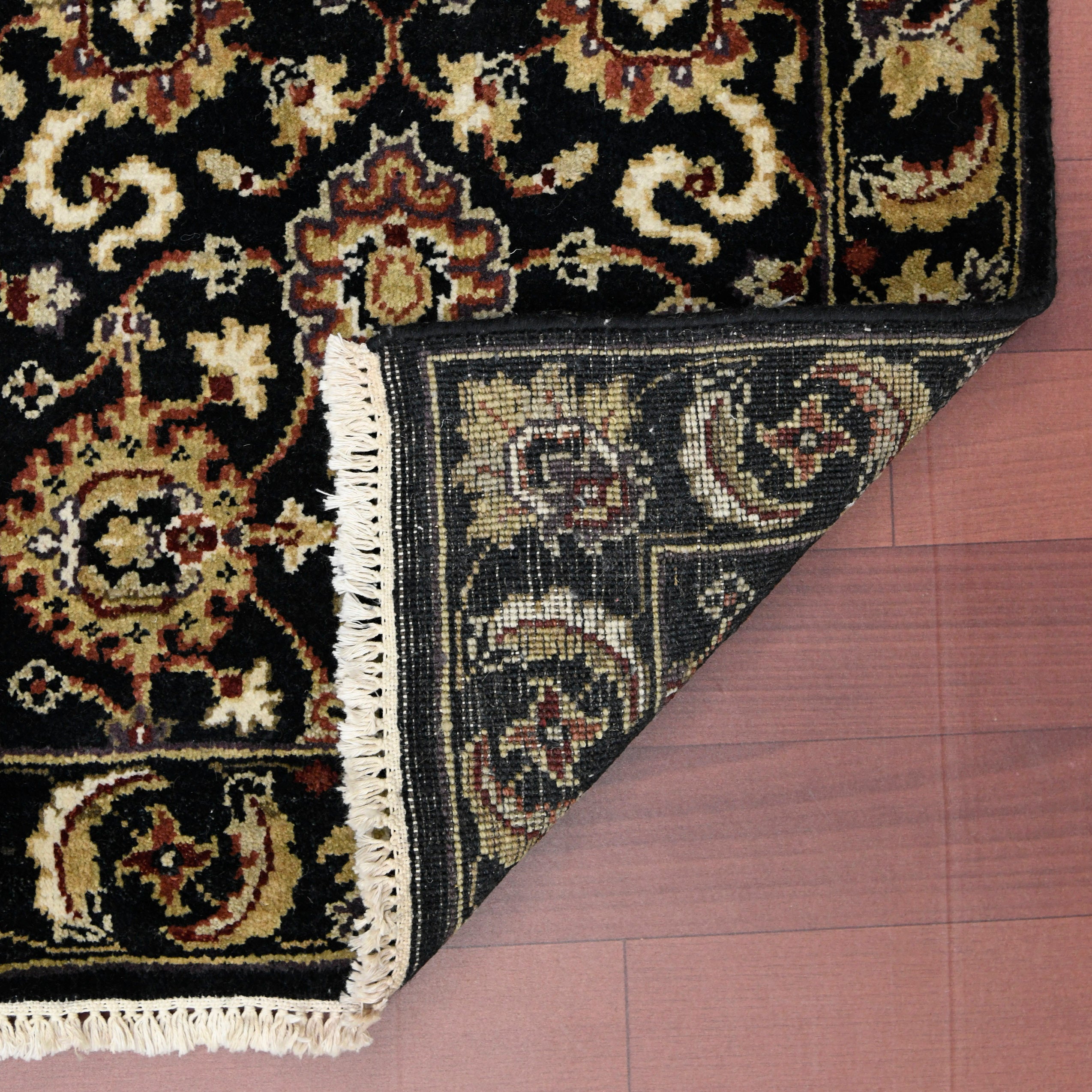 Luxor Classic Pattern Hand Knotted Rectangle Anti-Skid Designer Carpet, Prayer Rug For Office Cabins, Small Living Spaces - 2'X3'