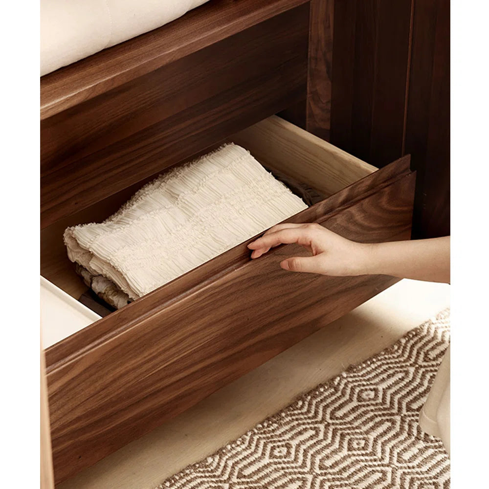 Minimalist Chinese-Style Bedroom Wardrobe – Retro Wooden Storage Cabinet-OUCH CART | Wardrobe