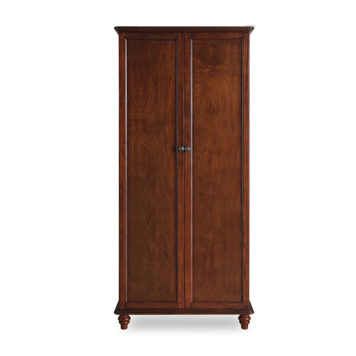 Rubber Wood Wardrobe – American-Style Wooden Closet for Bedroom