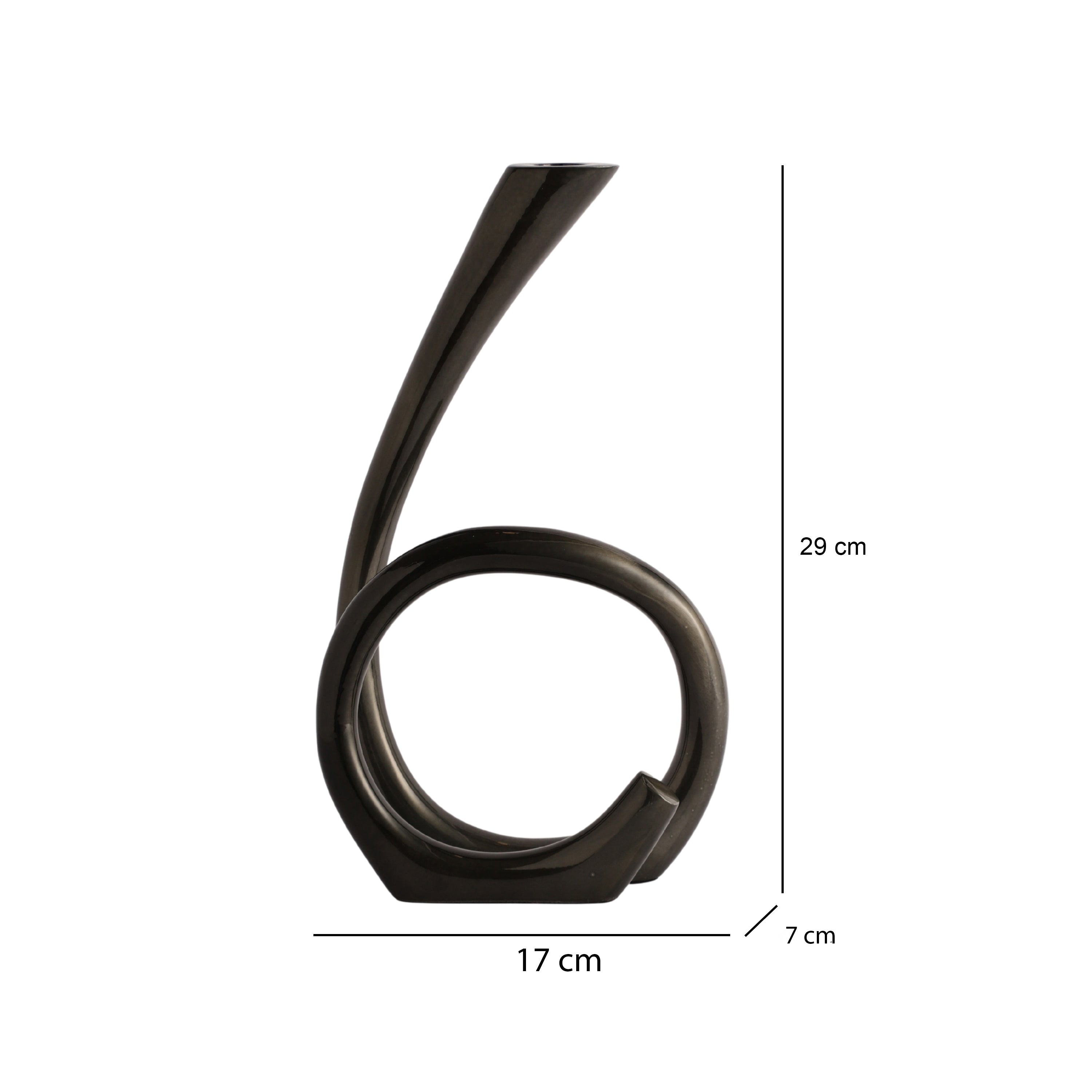 Flame Twisted in Black - OUCHCART | Candle holder