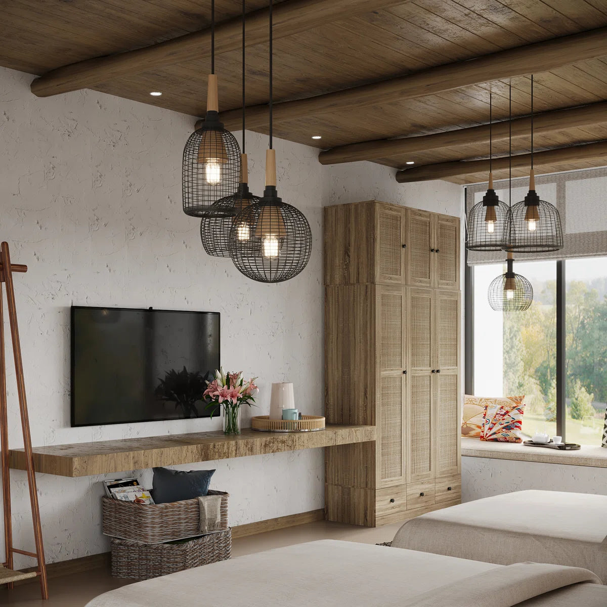 Coleridge Wardrobe Armoire – Elegant Solid Wood Storage Cabinet for Bedroom-OUCH CART | Wardrobe