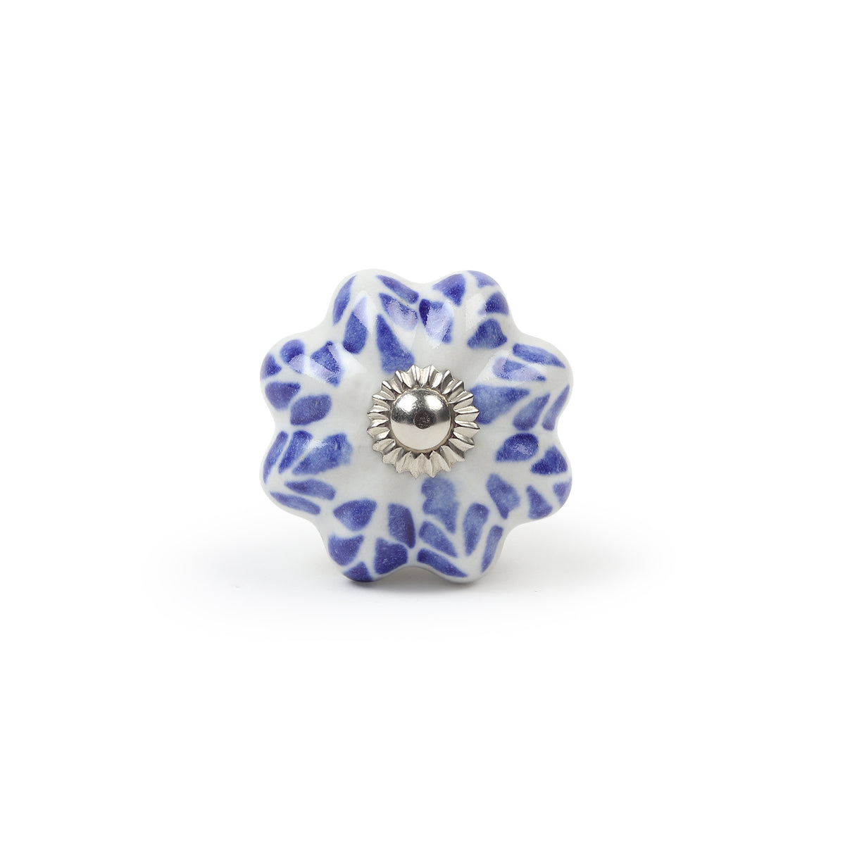 Bleu Flora Knob set of 6 - Ouchcart