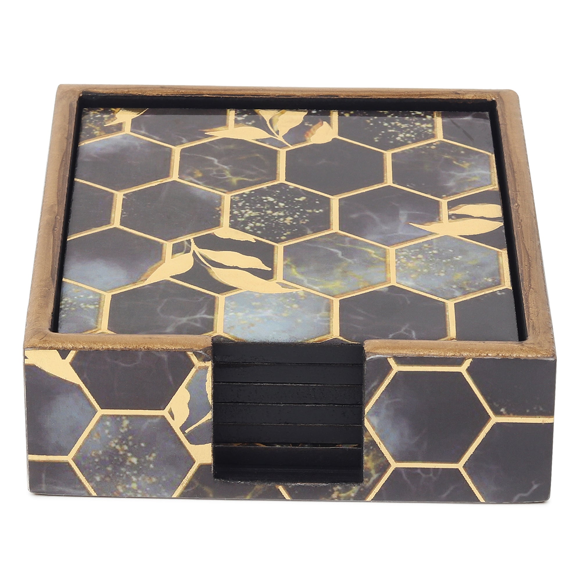 Gilded Hive Coaster Set of 4