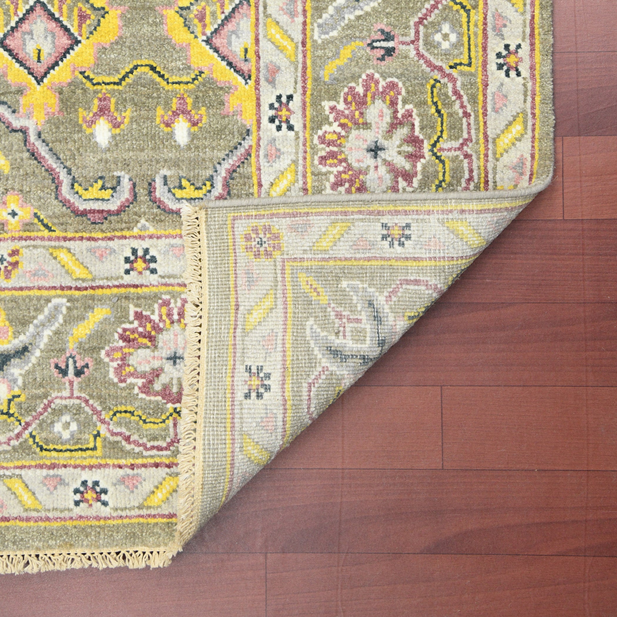 Bristol Traditional Pattern Hand Knotted Rectangle Anti-Skid Designer Carpet, Area Rug For Bed Room, Living Room - 9'X12'