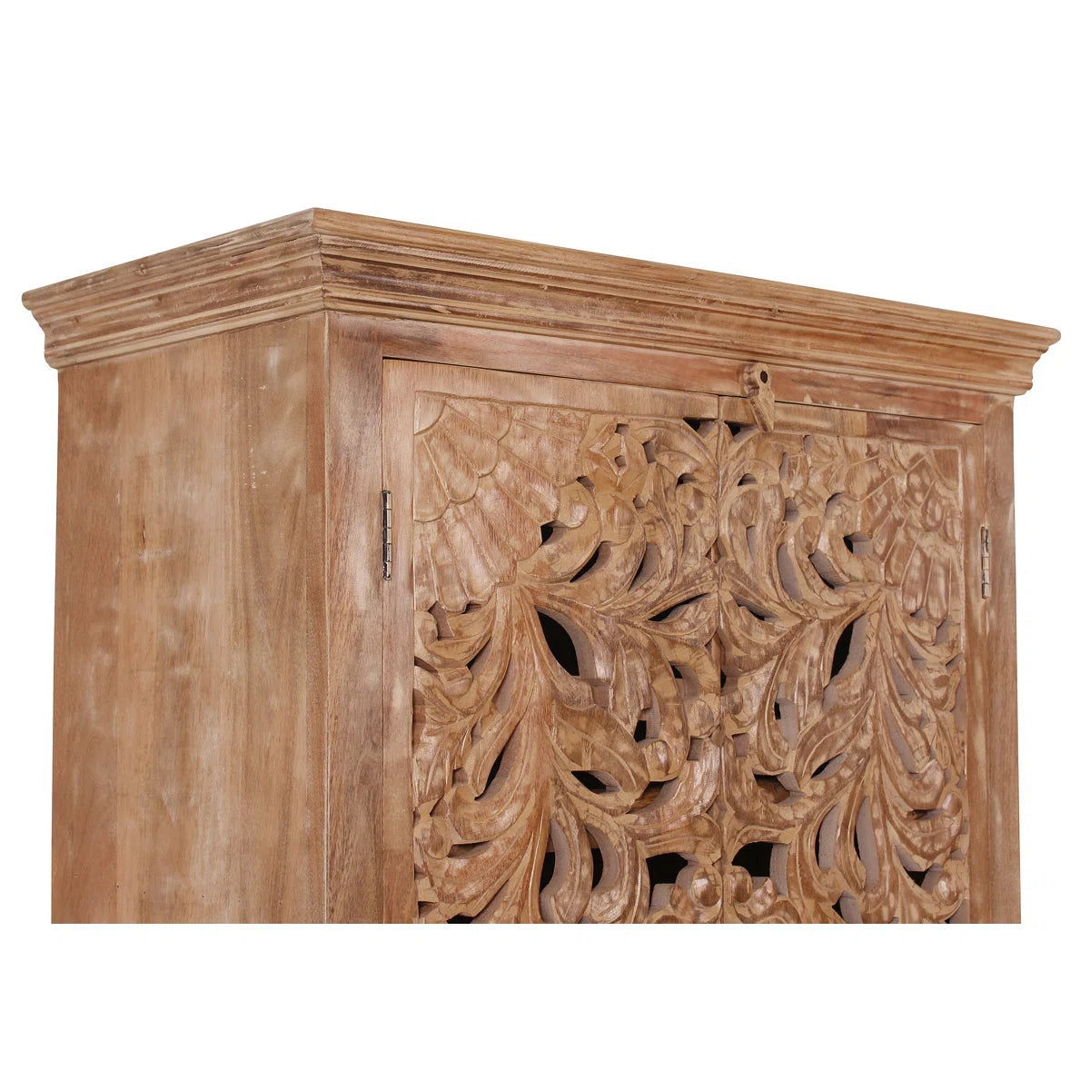 Large Storage Armoire Solid Wood Wardrobe for Bedroom OUCH CART