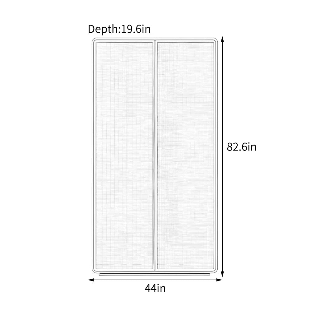 Simple American-Style Wardrobe – Retro Solid Wood Bedroom Armoire-OUCH CART | Wardrobe