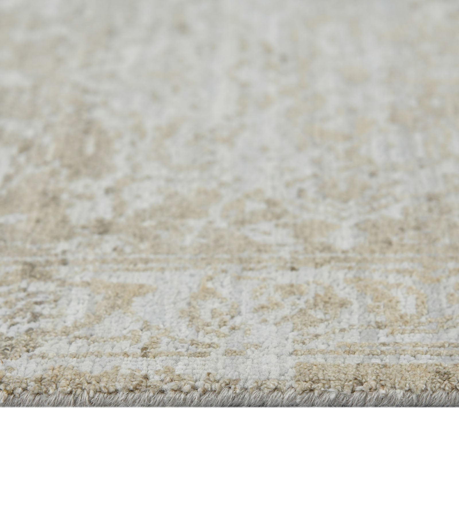 Dazzle Transitional Pattern Hand Knotted Rectangle Anti-Skid Designer Carpet, Prayer Rug For Office Cabins, Small Living Spaces - 2'X3'